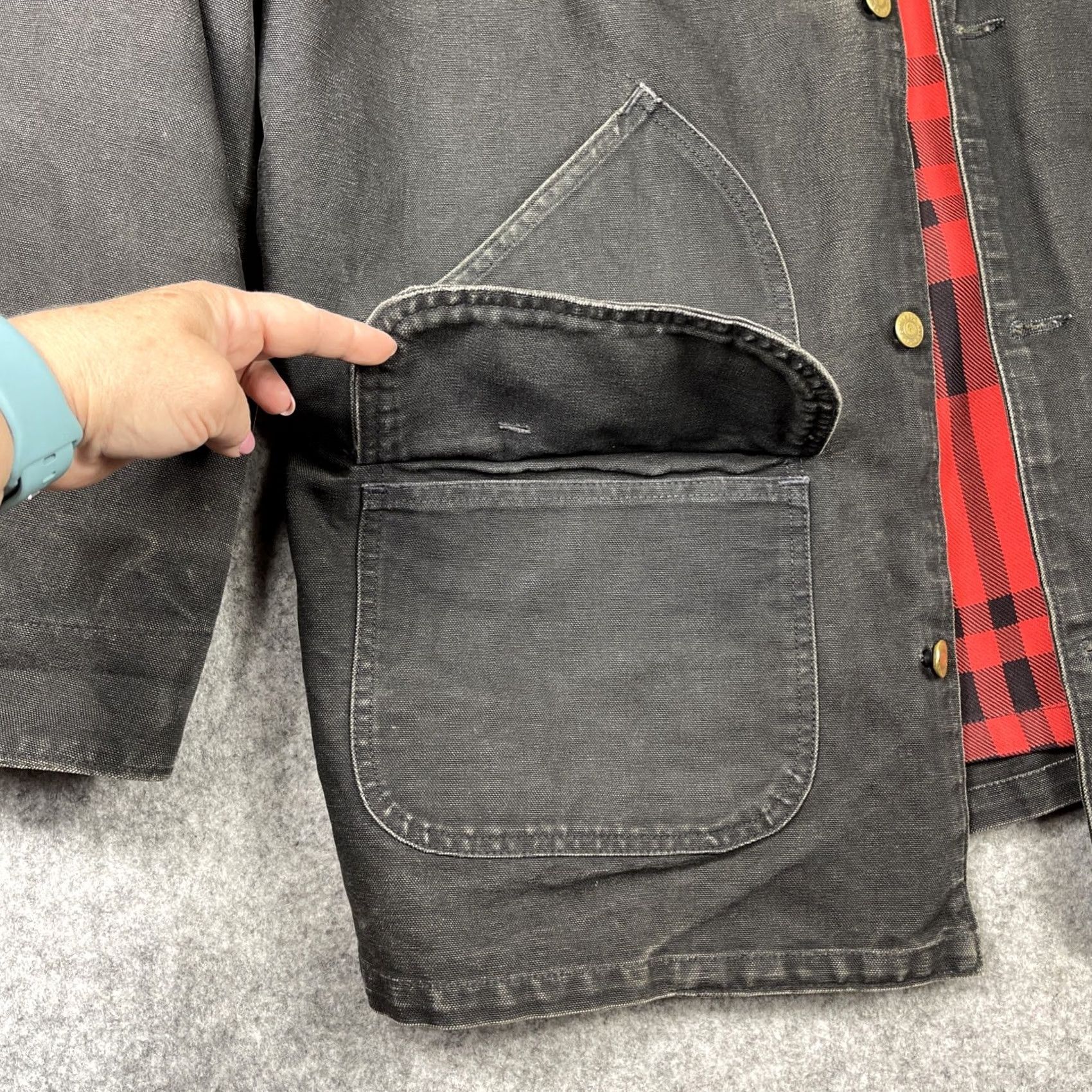 Carhartt VINTAGE Carhartt Jacket Lg Black BuffaloPlaid Removable Liner USA RARE 90s CW105 Mens Size US L / EU 52-54 / 3 - 5 Thumbnail