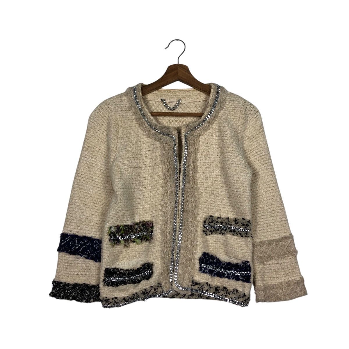 Japanese Brand 📌Vintage Knit Cropped Jacket Tweed Macphee Size M / US 6-8 / IT 42-44 - 2 Thumbnail