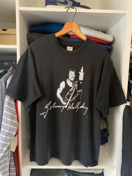 T shirt best sale johnny hallyday vintage