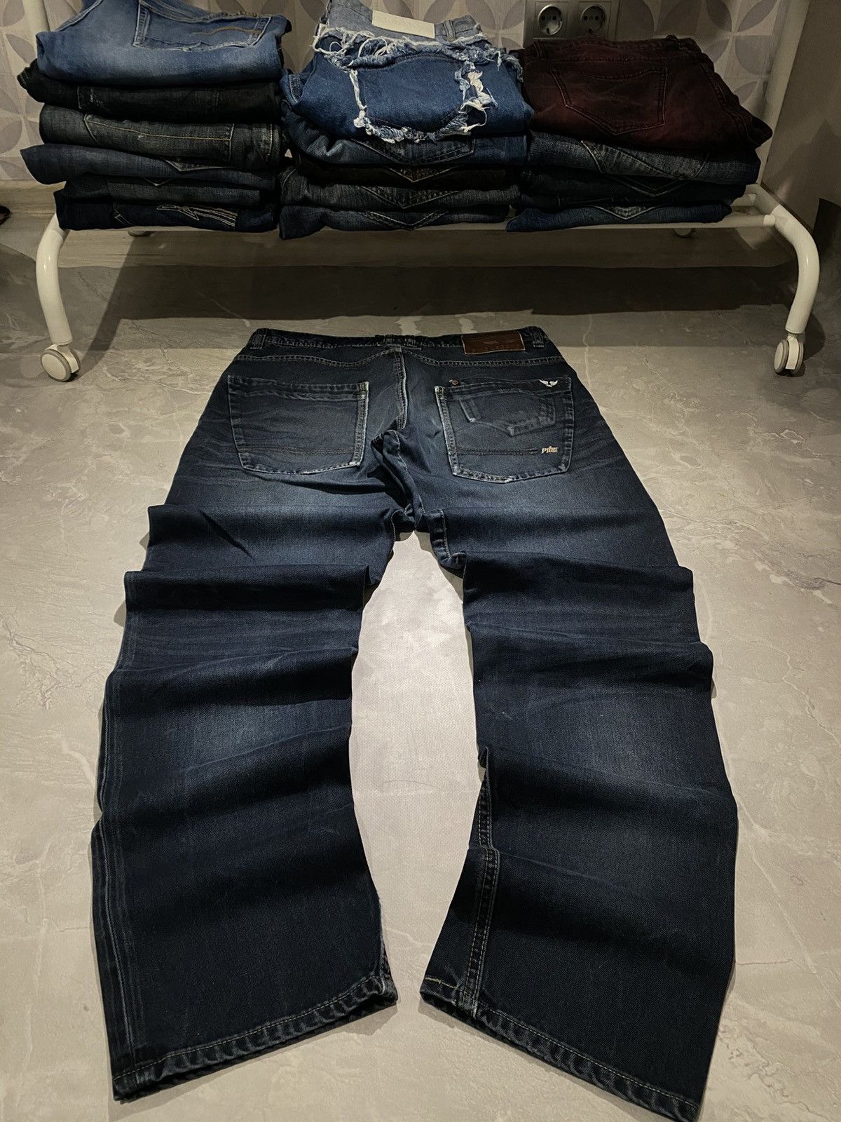 Japanese Brand Archive Distressed Washed Darkwear Slim / Number Nine Style Size US 33 - 2 Thumbnail