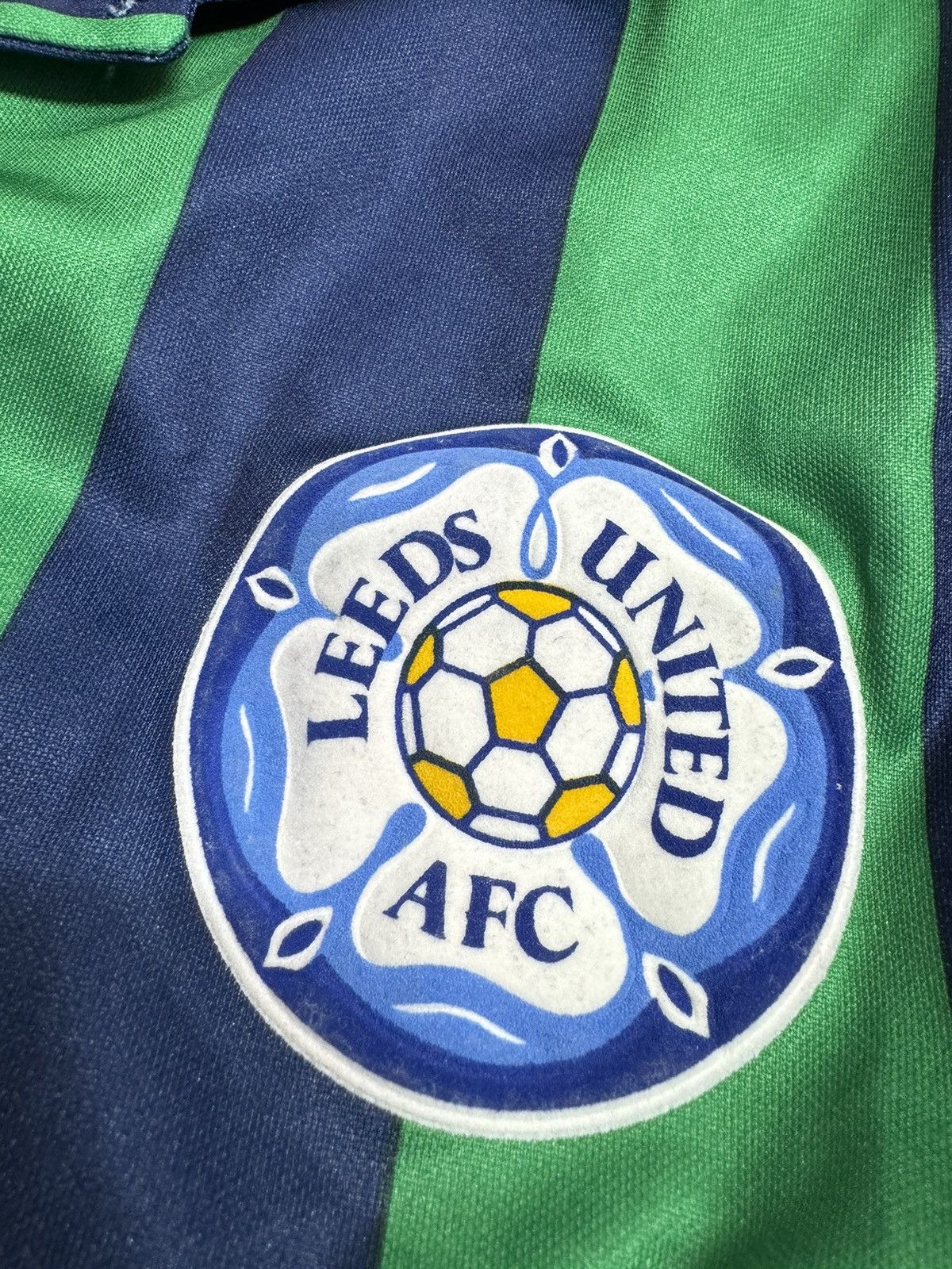 Asics × Vintage Leeds United 93/95 third away vintage longsleeves shirt Size US L / EU 52-54 / 3 - 5 Thumbnail