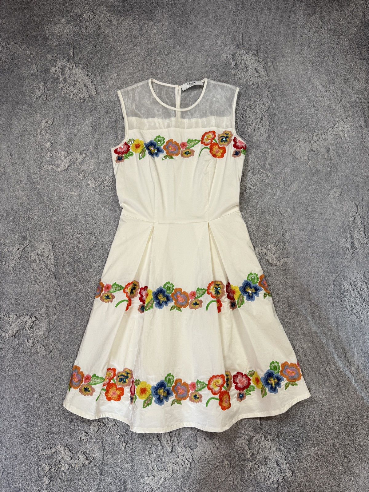 Blumarine Vintage Blumarine Blugirl Floral Midi Dress Size XS / US 0-2 / IT 36-38 - 1 Thumbnail