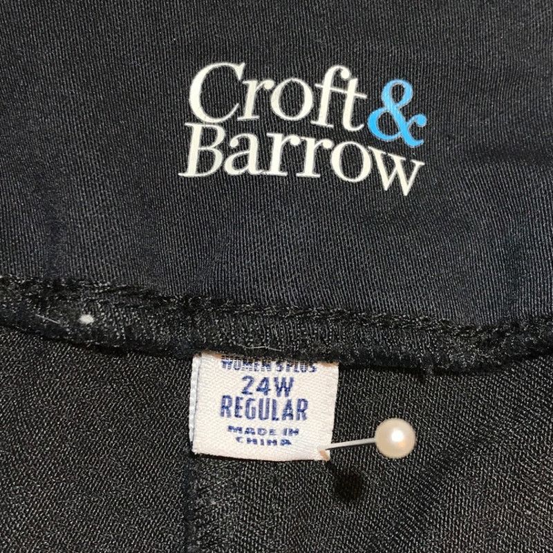 Croft & Barrow Croft & Barrow Black High-Rise Ankle Pants 24W Regular Size 24" / US 00 / IT 34 - 3 Thumbnail