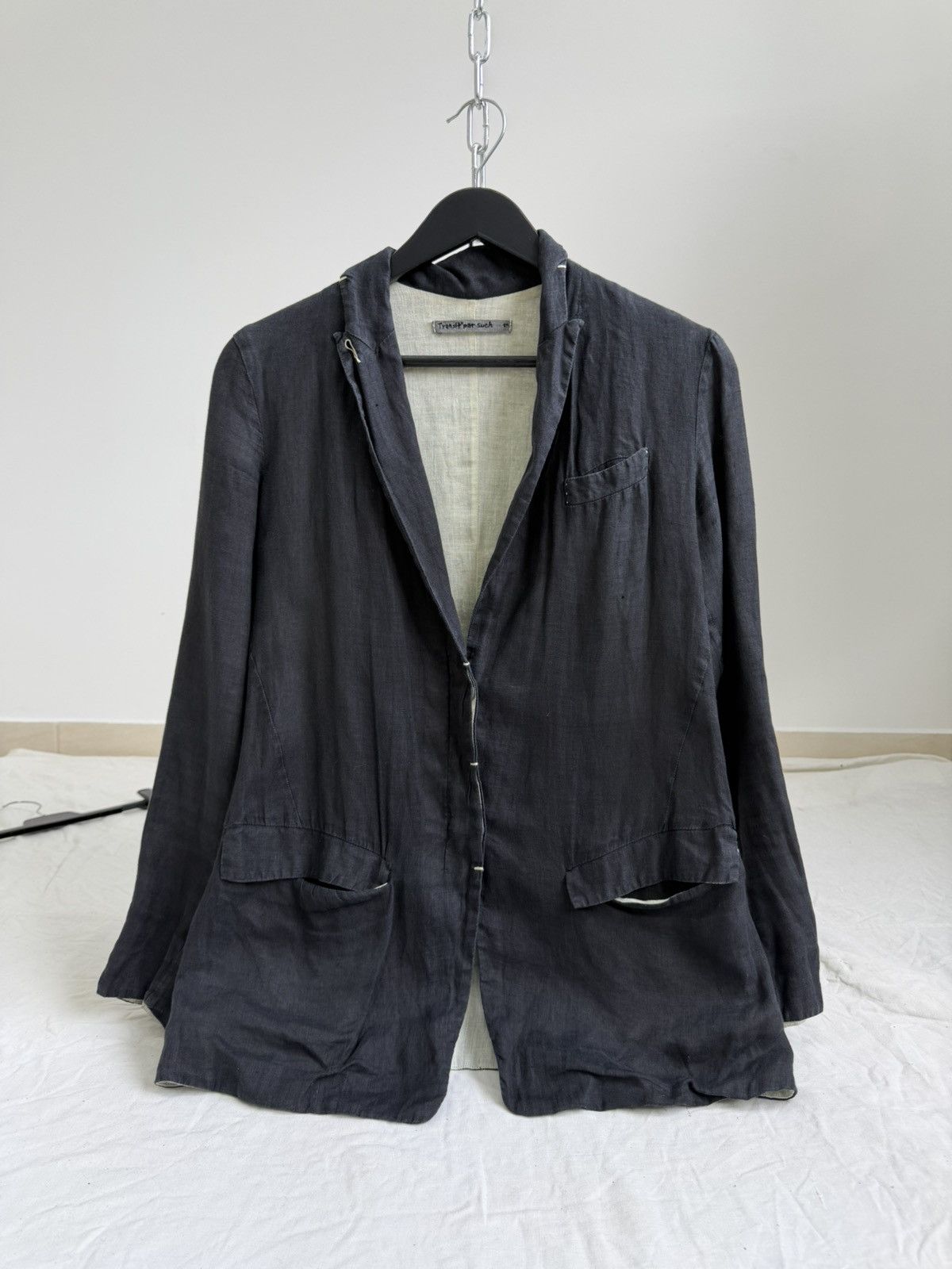 Transit Uomo Transit Uomo Black Blazer Avant-Garde Style Size 46S - 1 Thumbnail
