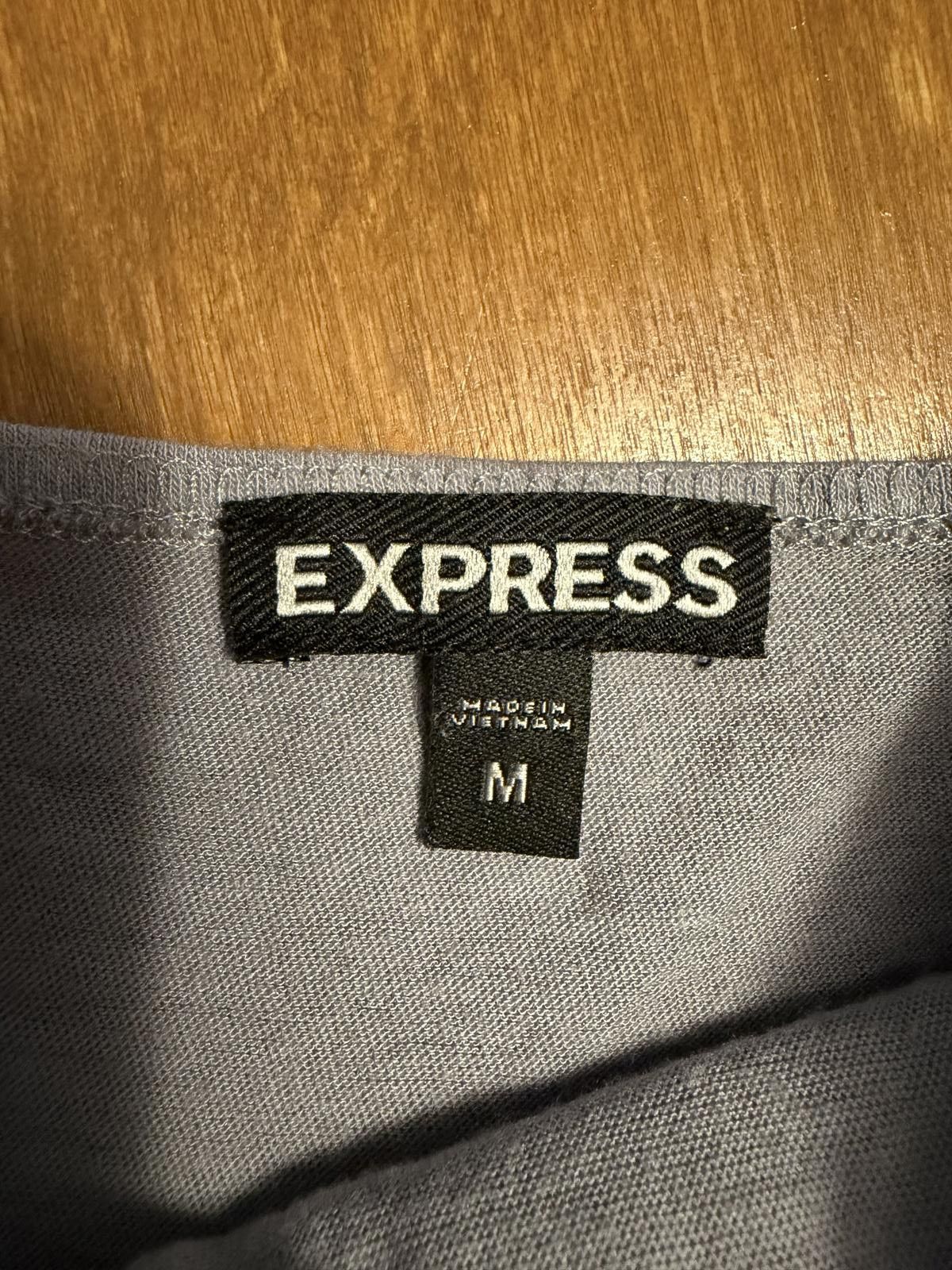 Express Express Gray Ruffle Detail Tank Top Size M Size M / US 6-8 / IT 42-44 - 2 Thumbnail
