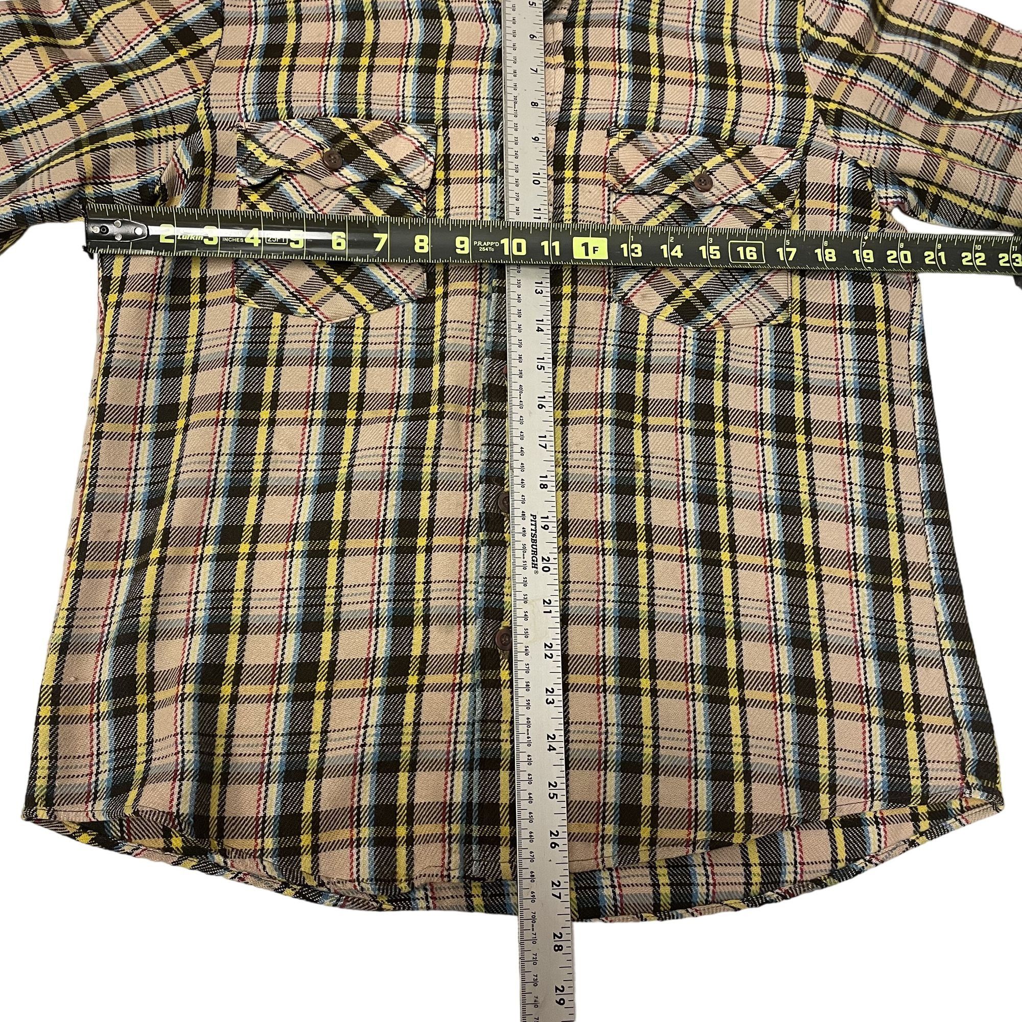 Other Vtg JcPenney Tan MULTI COLOR Shadow Plaid FLANNEL Shirt Size US M / EU 48-50 / 2 - 9 Thumbnail