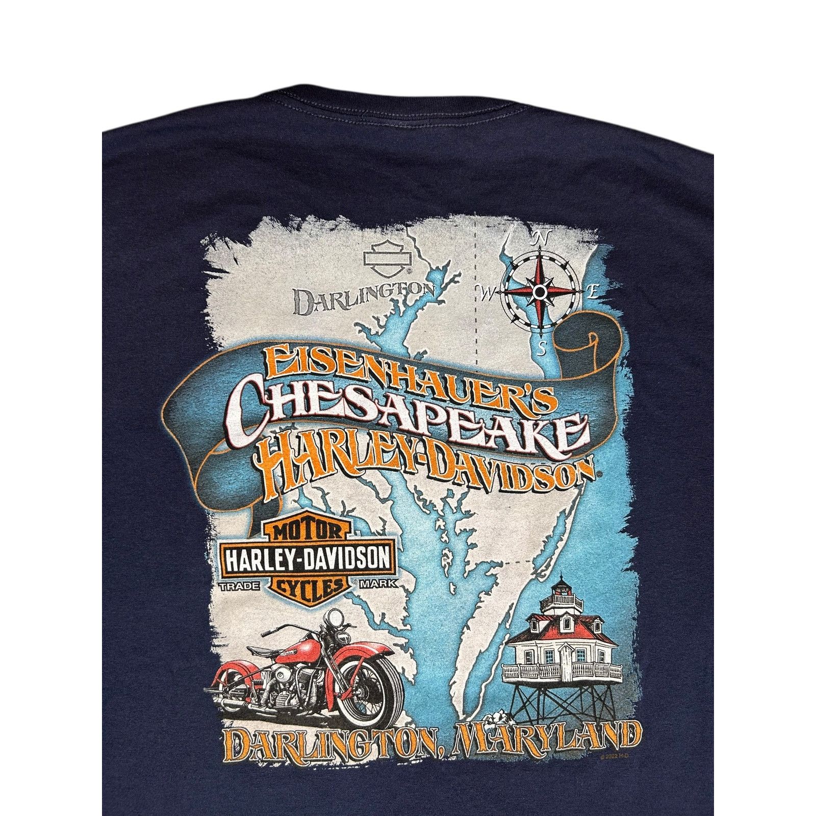 Harley Davidson × Vintage Vintage Harley Davidson Motorcycles Darlington MD T-Shirt Size US XL / EU 56 / 4 - 3 Thumbnail