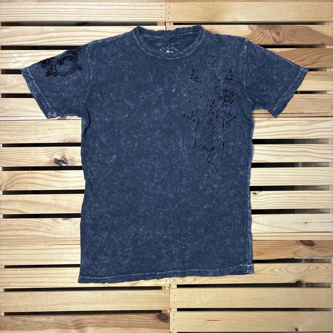Affliction Affliction Gray Distressed Y2K MMA Tee Size Small Size US S / EU 44-46 / 1 - 2 Thumbnail