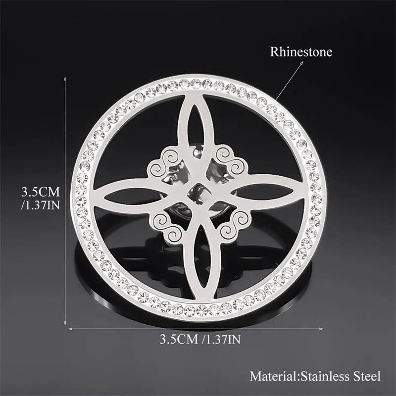 Jewelry Crystal Witch Celtic Knot Brooch Pin Jewelry Gift Size ONE SIZE - 5 Thumbnail