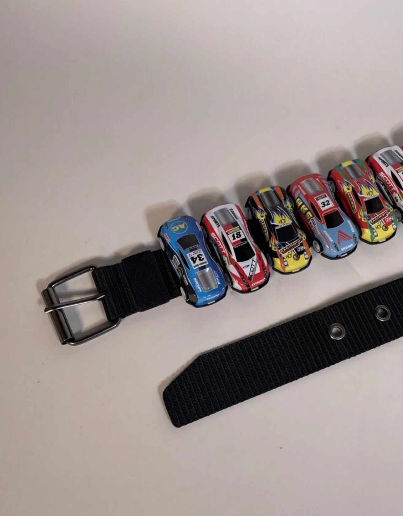 Vintage HANDMADE MINI RACE CAR SHAPED BELT Size ONE SIZE - 3 Thumbnail