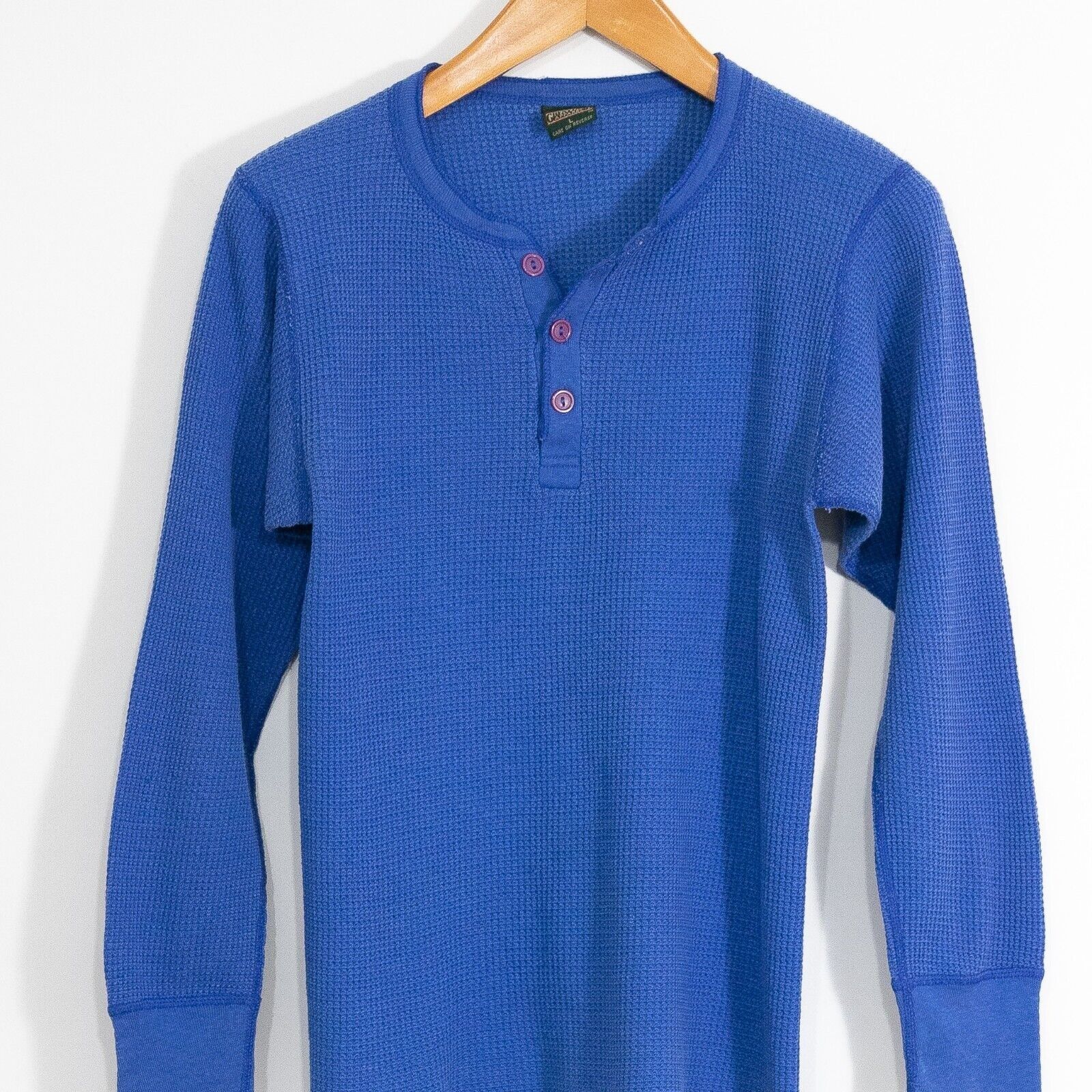 Vintage Vintage Henley Thermal Shirt T Shirt Large - Distressed Fade Size US L / EU 52-54 / 3 - 2 Thumbnail