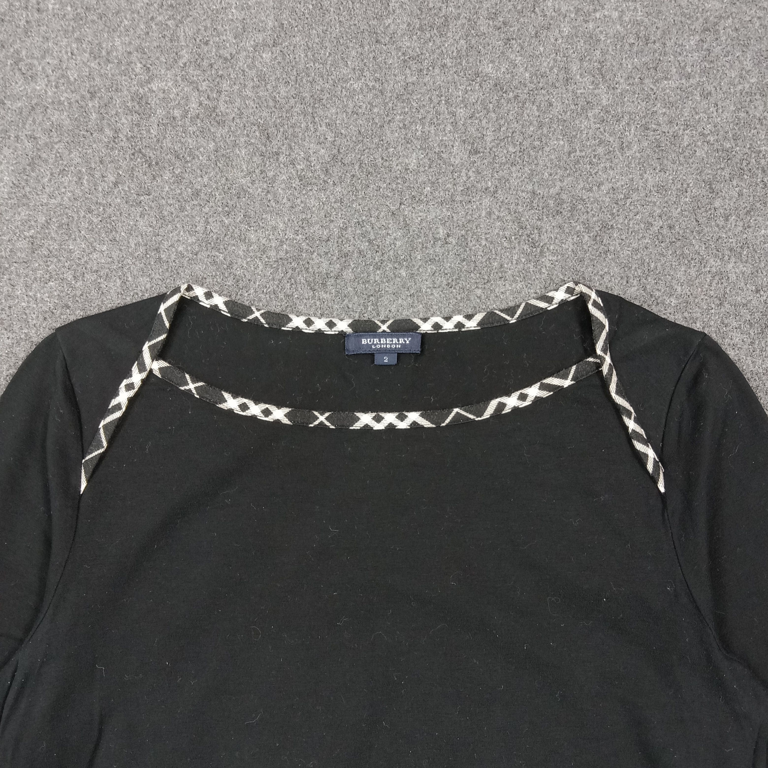 Burberry Burberry London Boat Neck Top 3/4 Sleeve Tshirt C276N46 Size S / US 4 / IT 40 - 5 Thumbnail