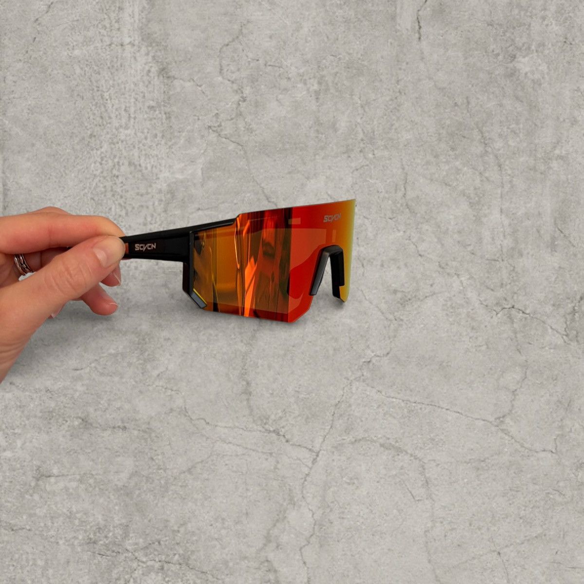 Japanese Brand Insane UV400 sport sunglasses, orange/red lenses. One size. Size ONE SIZE - 6 Thumbnail