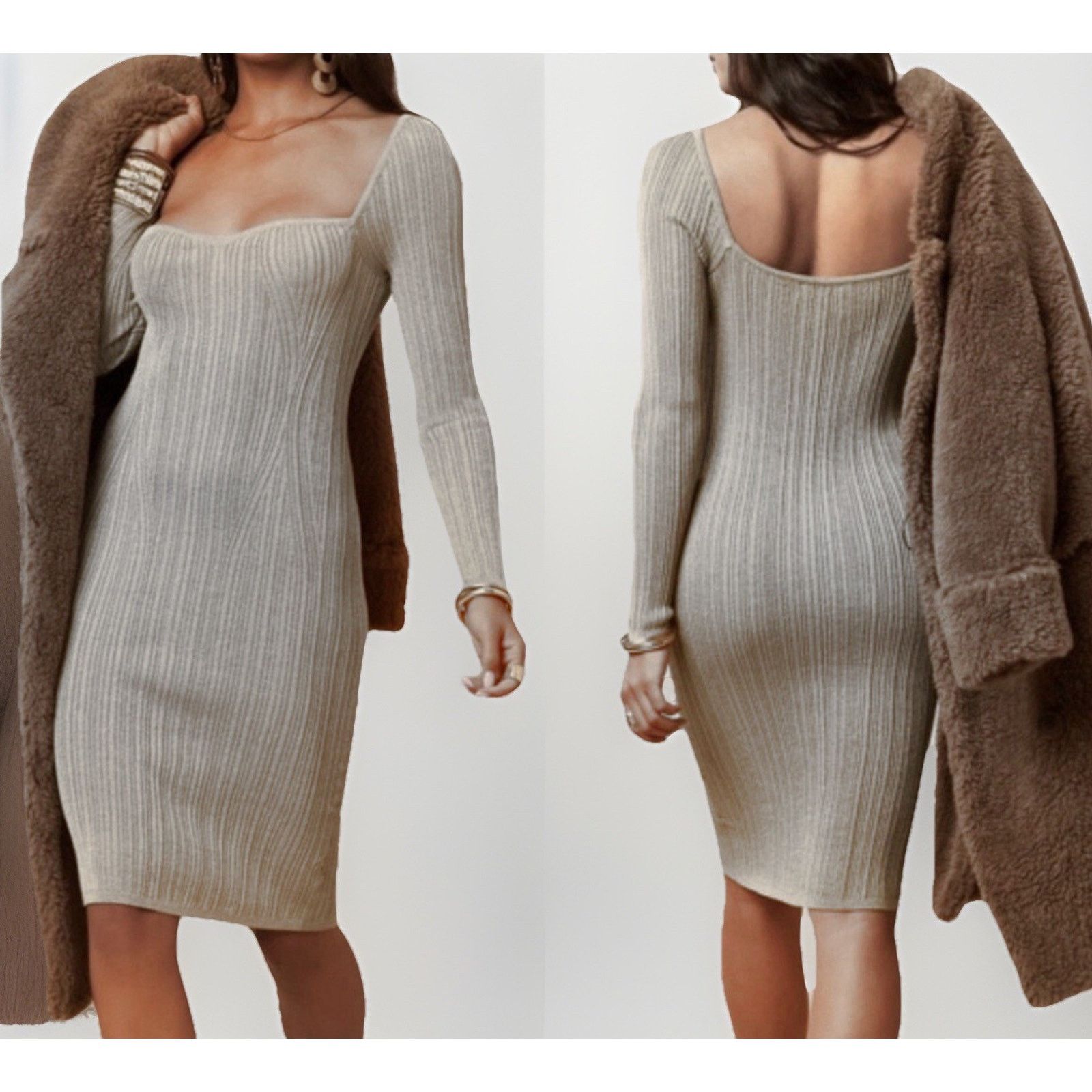 Banana Republic NWOT Banana Republic Sweater Dress Silver Sparkle Size XS Size XS / US 0-2 / IT 36-38 - 8 Thumbnail