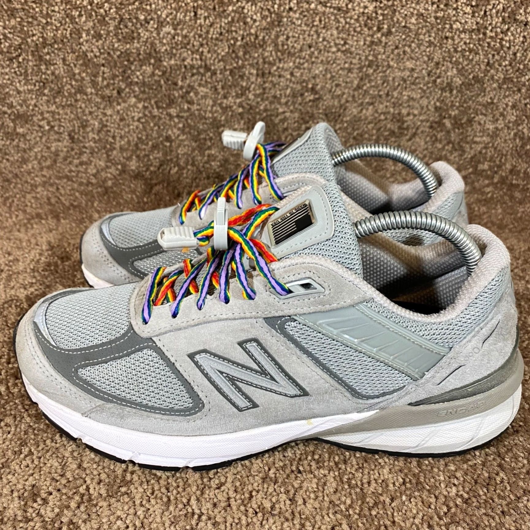 New Balance New Balance 990v5 Womens 9 D Wide Castle Gray White Running W990GL5 Made in USA Size US 9 / IT 39 - 6 Thumbnail