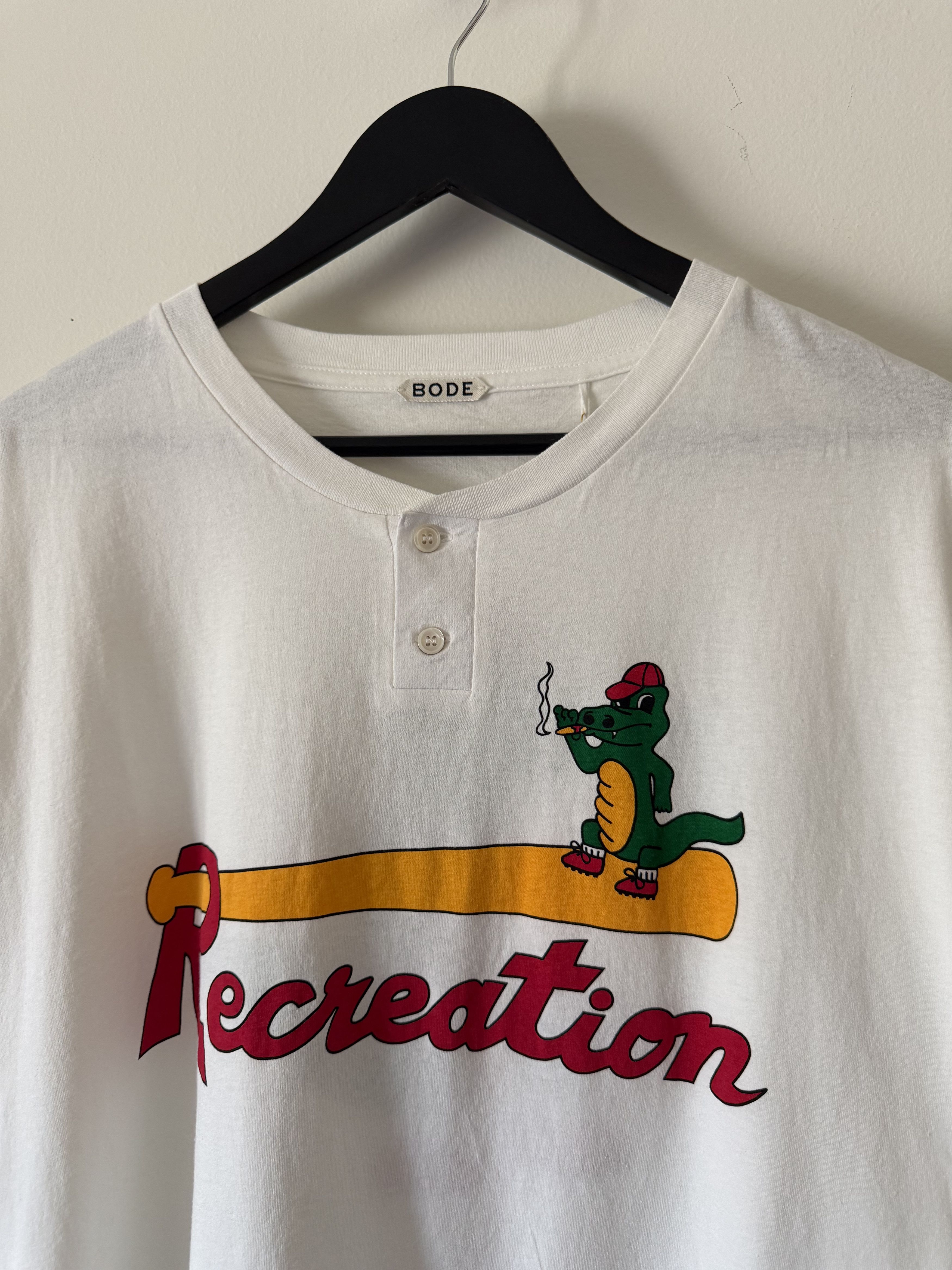 Bode Bode Reptile Rec Baseball Tee in Cream Size US XXL / EU 58 / 5 - 2 Thumbnail