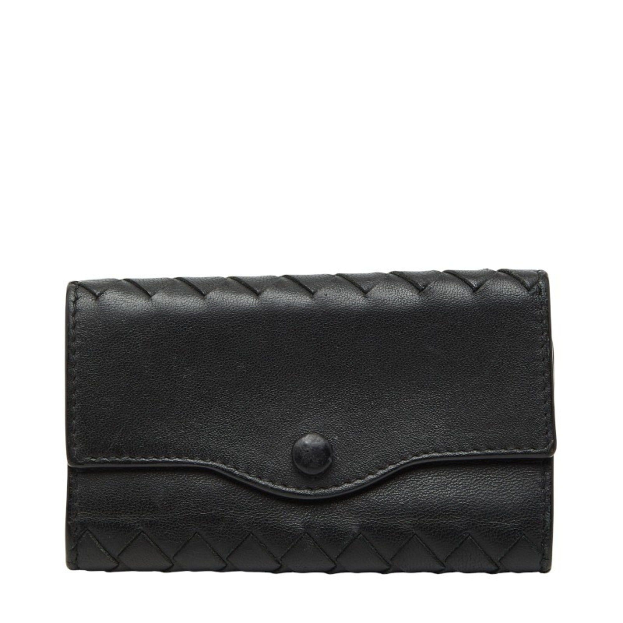Bottega Veneta Bottega Veneta Intrecciato Key Case in Black Leather for Women Size ONE SIZE - 1 Thumbnail