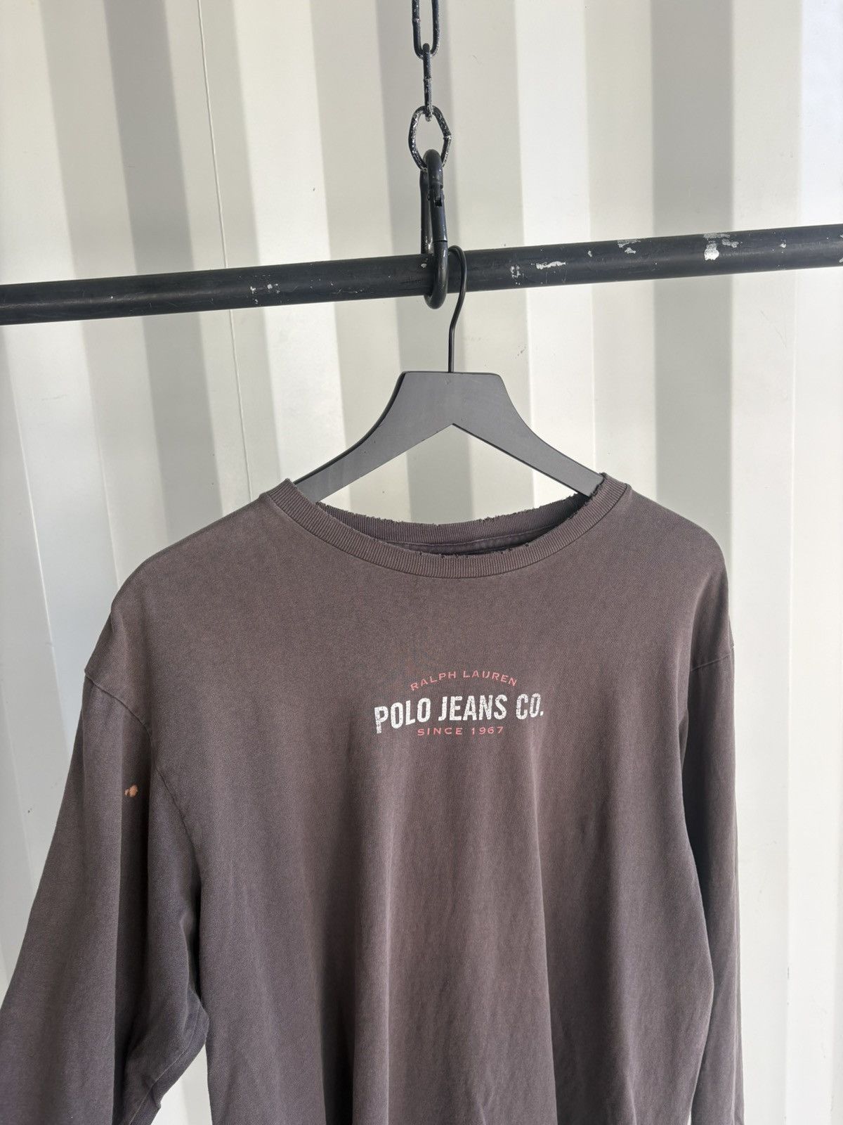 Polo Ralph Lauren Thrashed Polo Distressed Sun Faded Shirt Grunge Band Size US L / EU 52-54 / 3 - 2 Thumbnail
