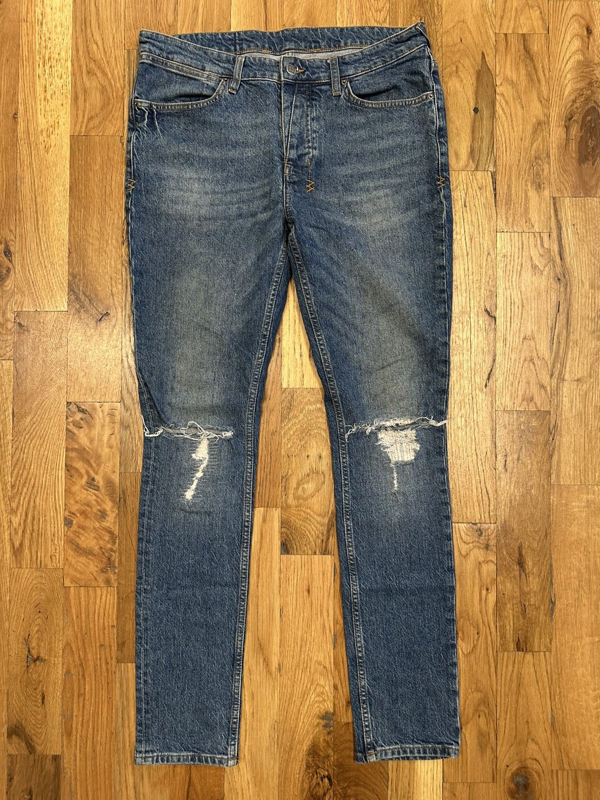 Ksubi Ksubi Knee Rip Dark Blue Denim Jeans Size 34 Size US 34 / EU 50 - 1 Thumbnail
