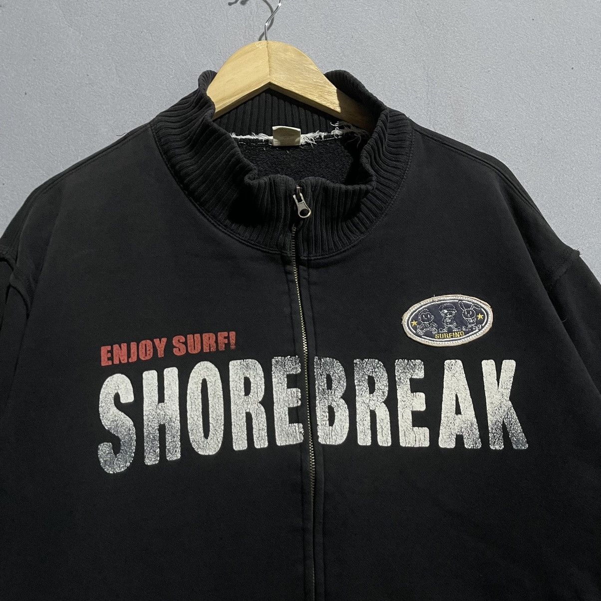 Vintage Vintage Shore Break Black Zip-Up Surf Jacket Size US L / EU 52-54 / 3 - 4 Thumbnail