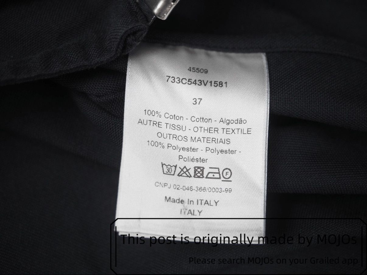 Dior Sz 37 Dior Zip Up Shirt mojos80 Size US S / EU 44-46 / 1 - 7 Thumbnail