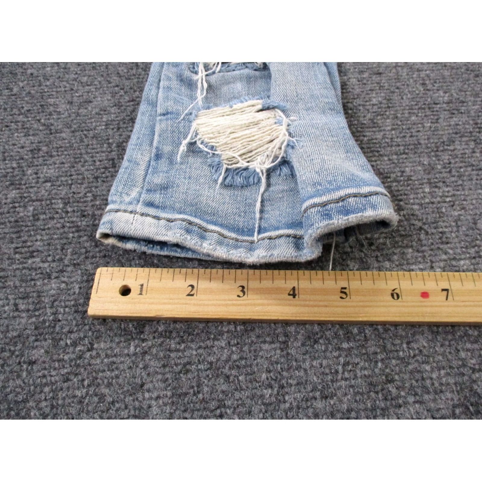 Denime Valabasas Jeans Womens 30 Blue Denim Stretch Casual Skinny Distressed Jeans (5-Pocket) Regular Inseam 34in Mens? Size 28" / US 6 / IT 42 - 5 Thumbnail