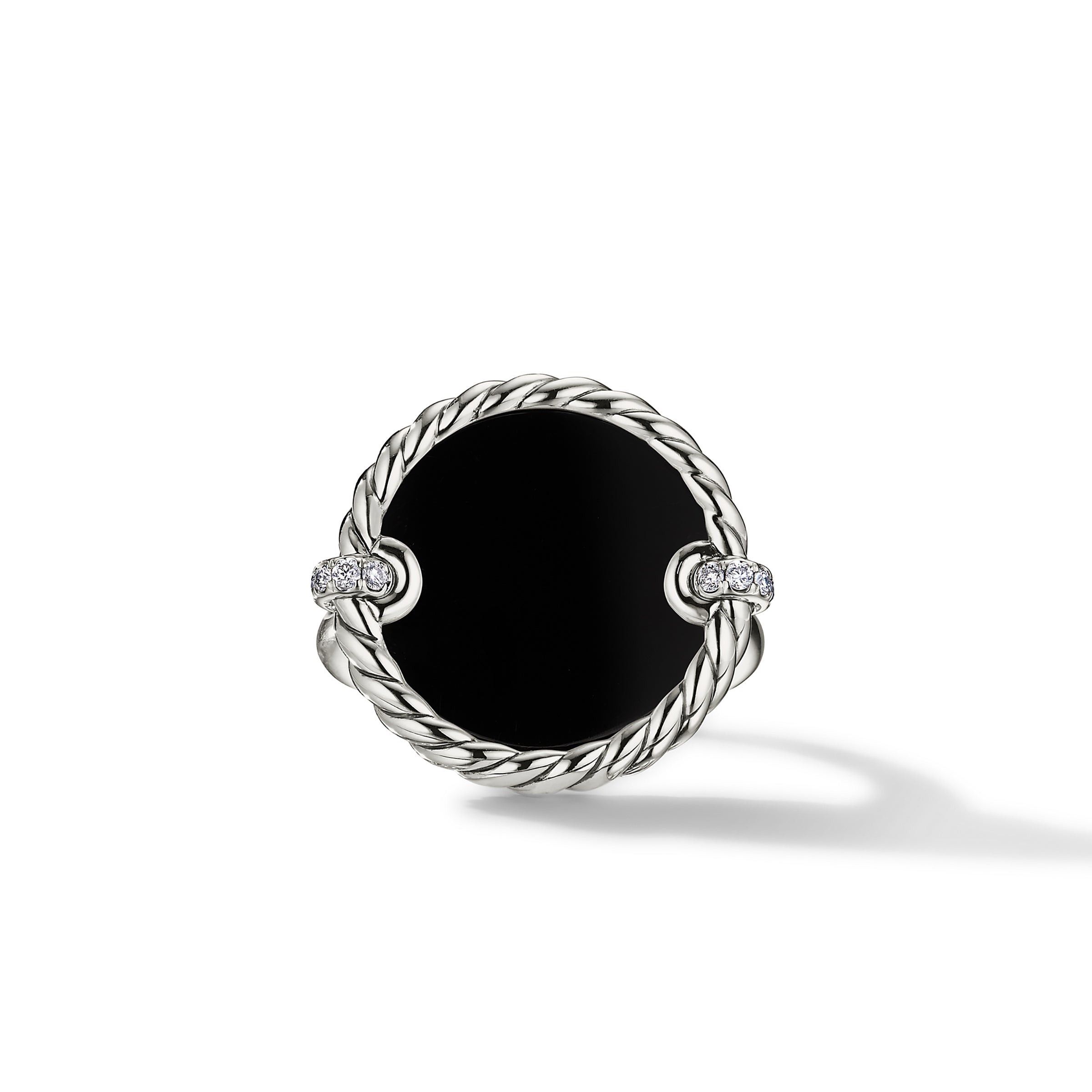 David Yurman o1w1db10325 Elements Ring in Sterling Silver with Black Onyx Size ONE SIZE - 1 Thumbnail