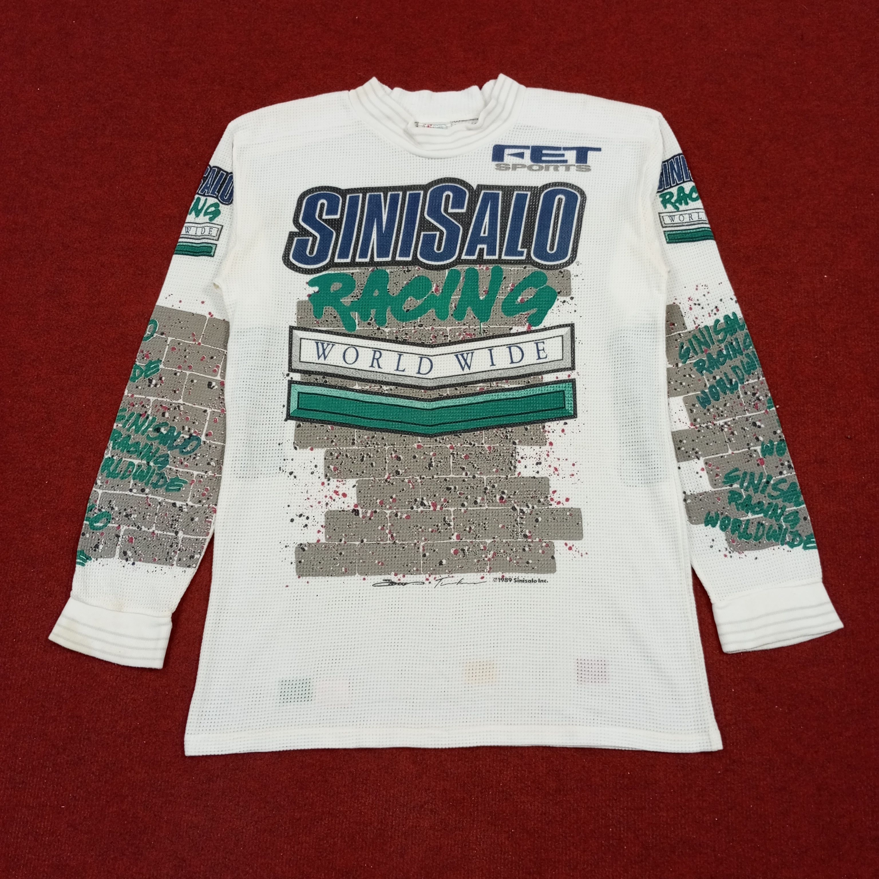 Vintage Sinisalo Racing Worldwide Motocross Sports Vintage Tshirt Size US M / EU 48-50 / 2 - 1 Thumbnail