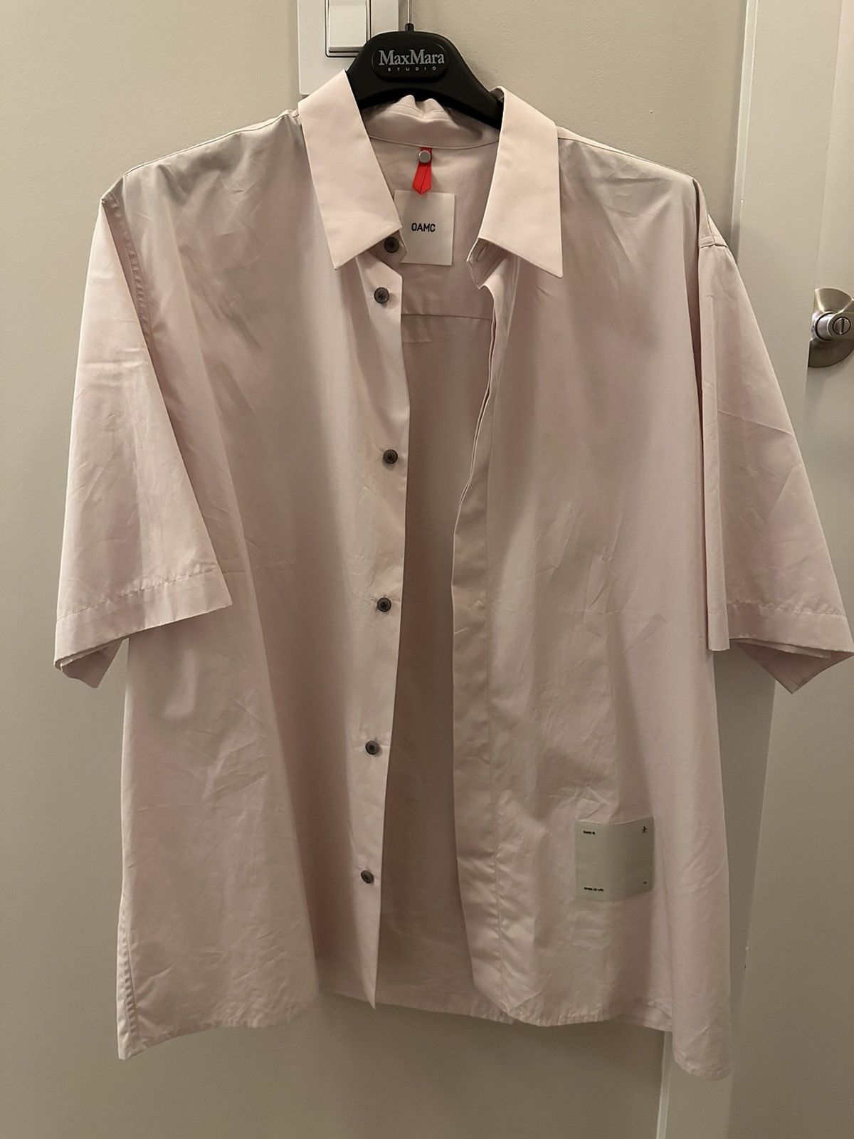 OAMC OAMC Studio Shirt in Fog Grey/Pink RRP $539 Size US M / EU 48-50 / 2 - 2 Thumbnail