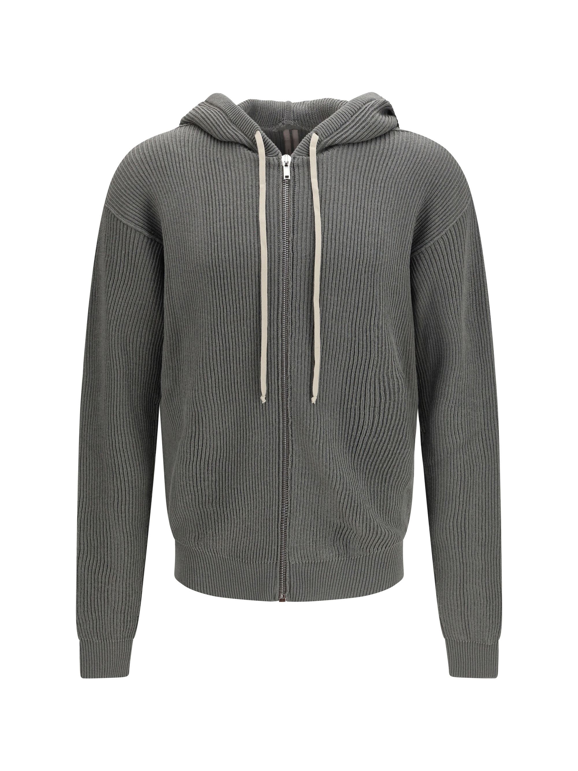 Rick Owens Ribbed Virgin Wool Knit Hoodie Size US L / EU 52-54 / 3 - 1 Thumbnail