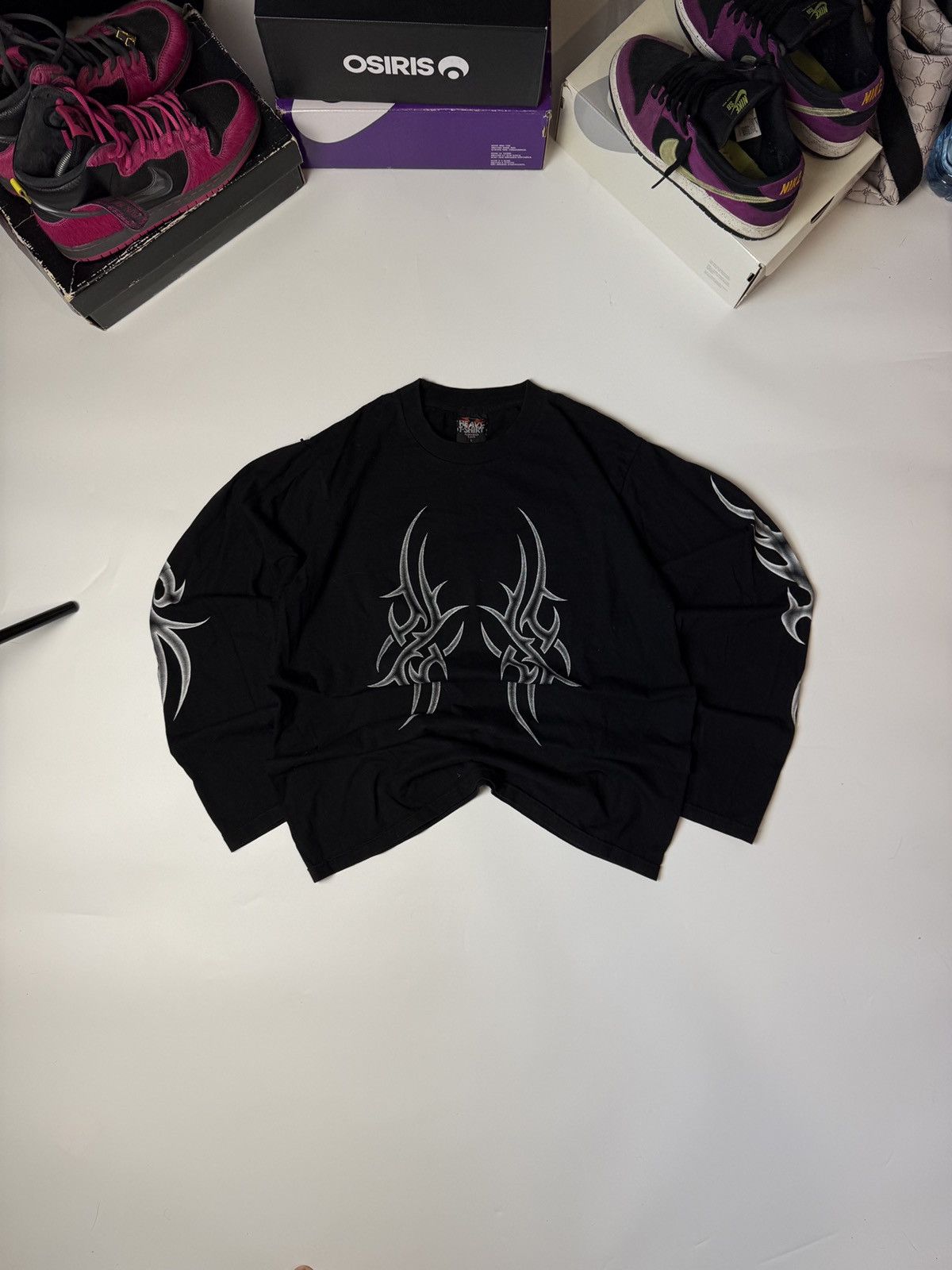 Affliction × Vintage Long sleeve Affliction sk8 opium y2k Size US L / EU 52-54 / 3 - 1 Thumbnail