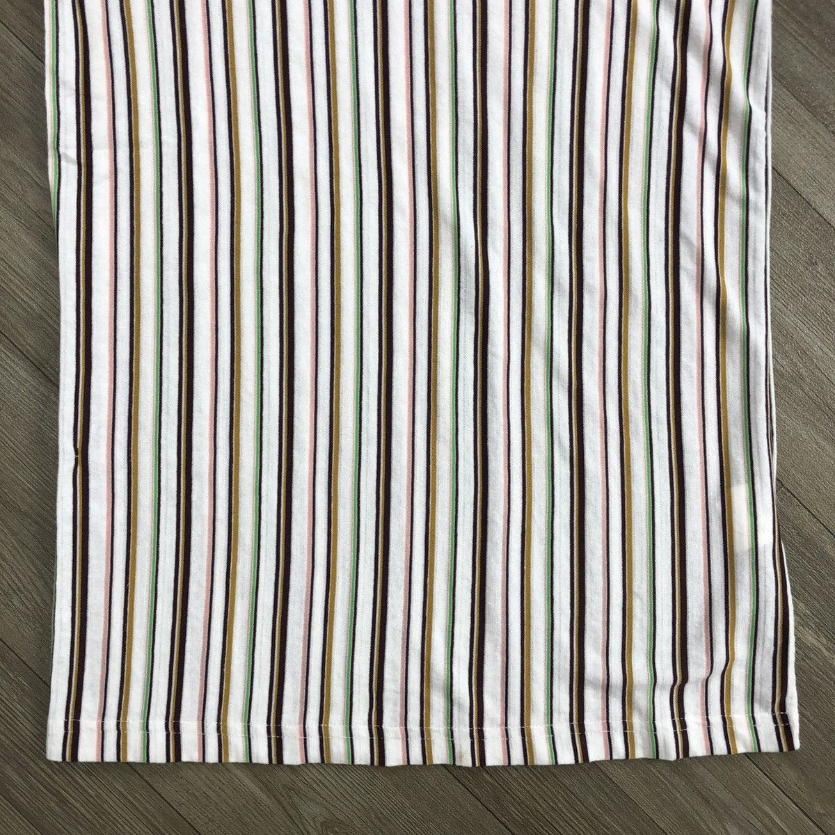 Tornado Mart 2000s Tornado Mart Japan Striped Lgb Goa Style Button TShirt Size S / US 4 / IT 40 - 5 Thumbnail