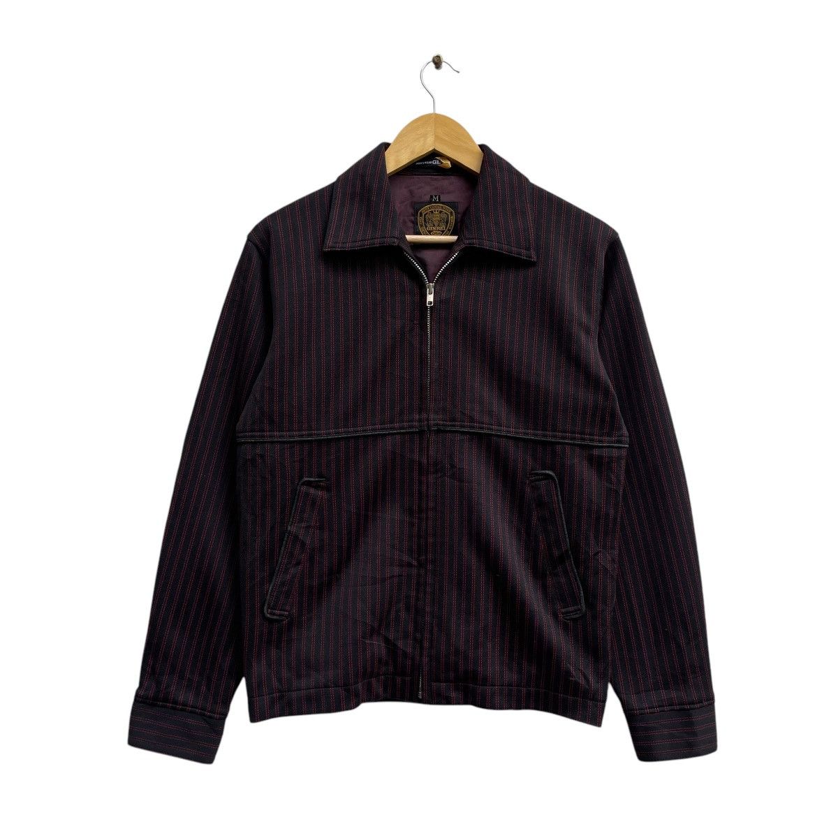 Japanese Brand Vintage Japanese Brand 90s Ginrei Stripe Down Bomber Jacket Size US M / EU 48-50 / 2 - 1 Thumbnail