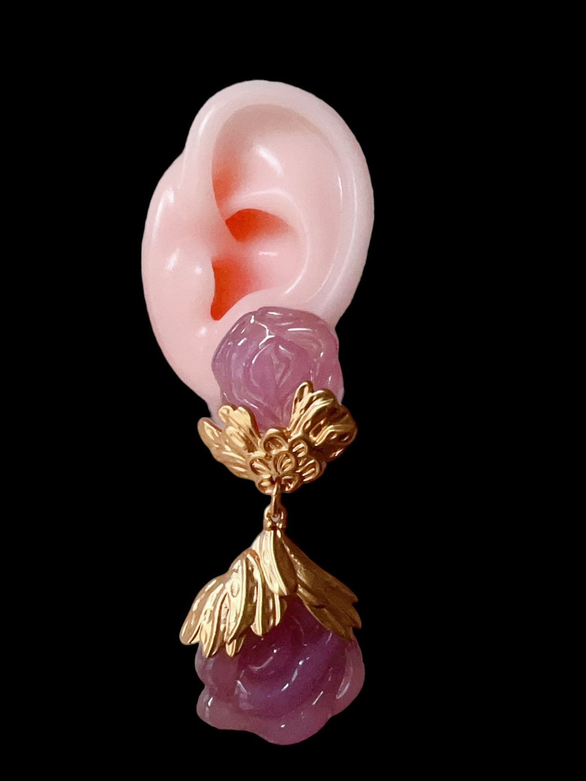 Other Clip-on France 🇫🇷 Colored glaze engaged earrings Size ONE SIZE - 3 Thumbnail