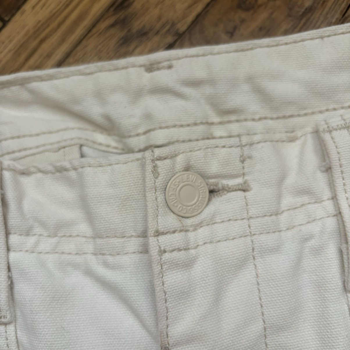 Levi's Vintage Clothing Last Drop‼️Big E LEVI’S Premium white denim jeans Workwear Size US 34 / EU 50 - 10 Thumbnail