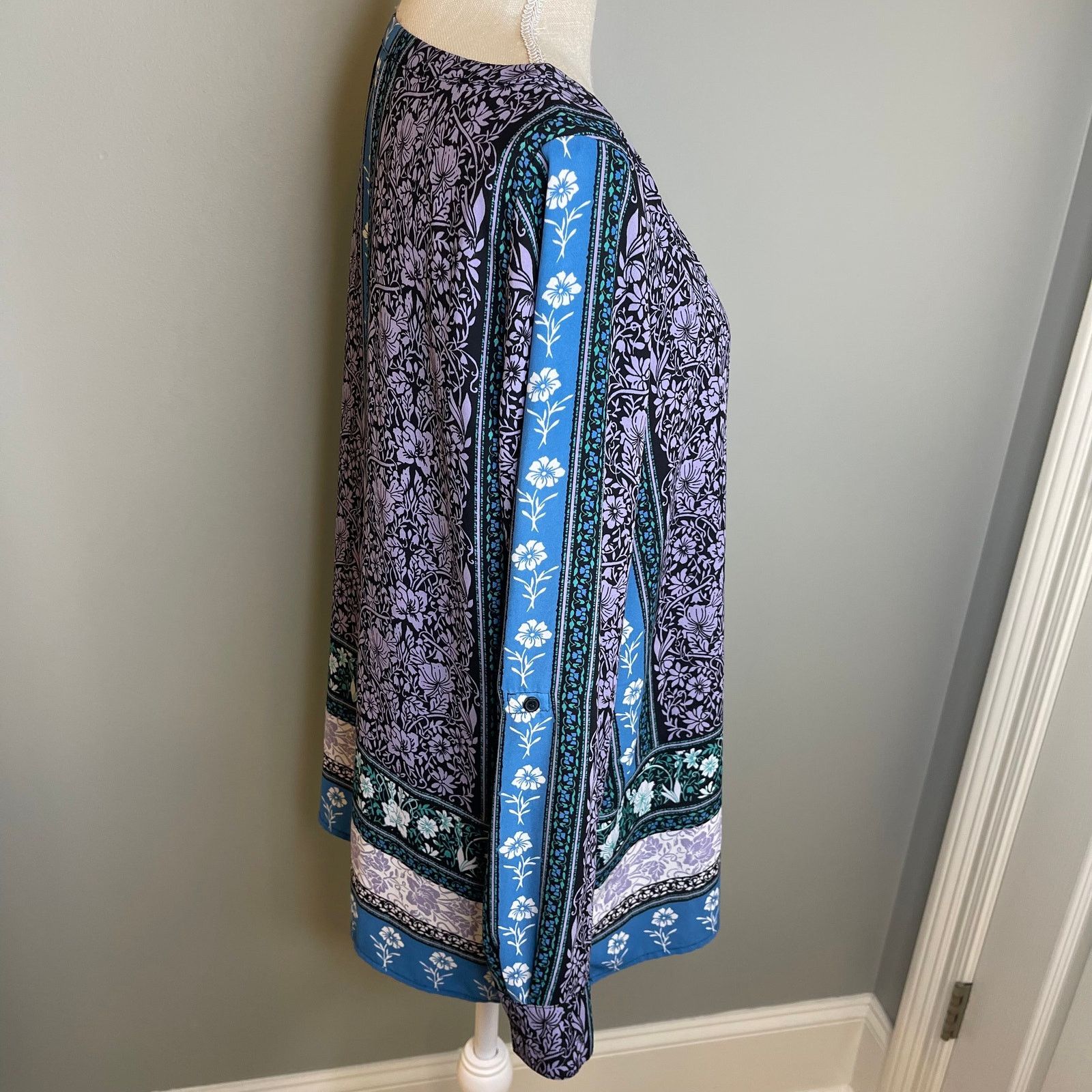 Loft LOFT Floral Pullover Tunic Blouse Top Size S / US 4 / IT 40 - 5 Thumbnail