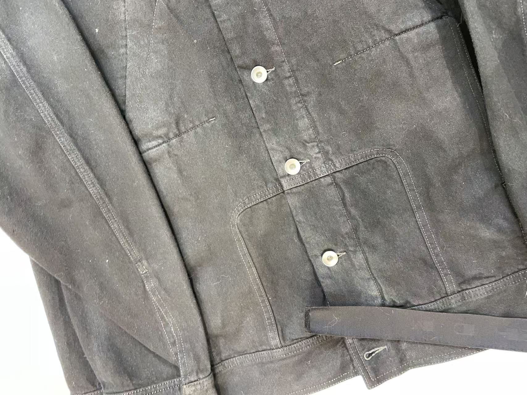 Rick Owens RICK OWENS DRKSHDW Black Denim Sphinx Jumbo Worker Jacket Size S / US 4 / IT 40 - 8 Thumbnail