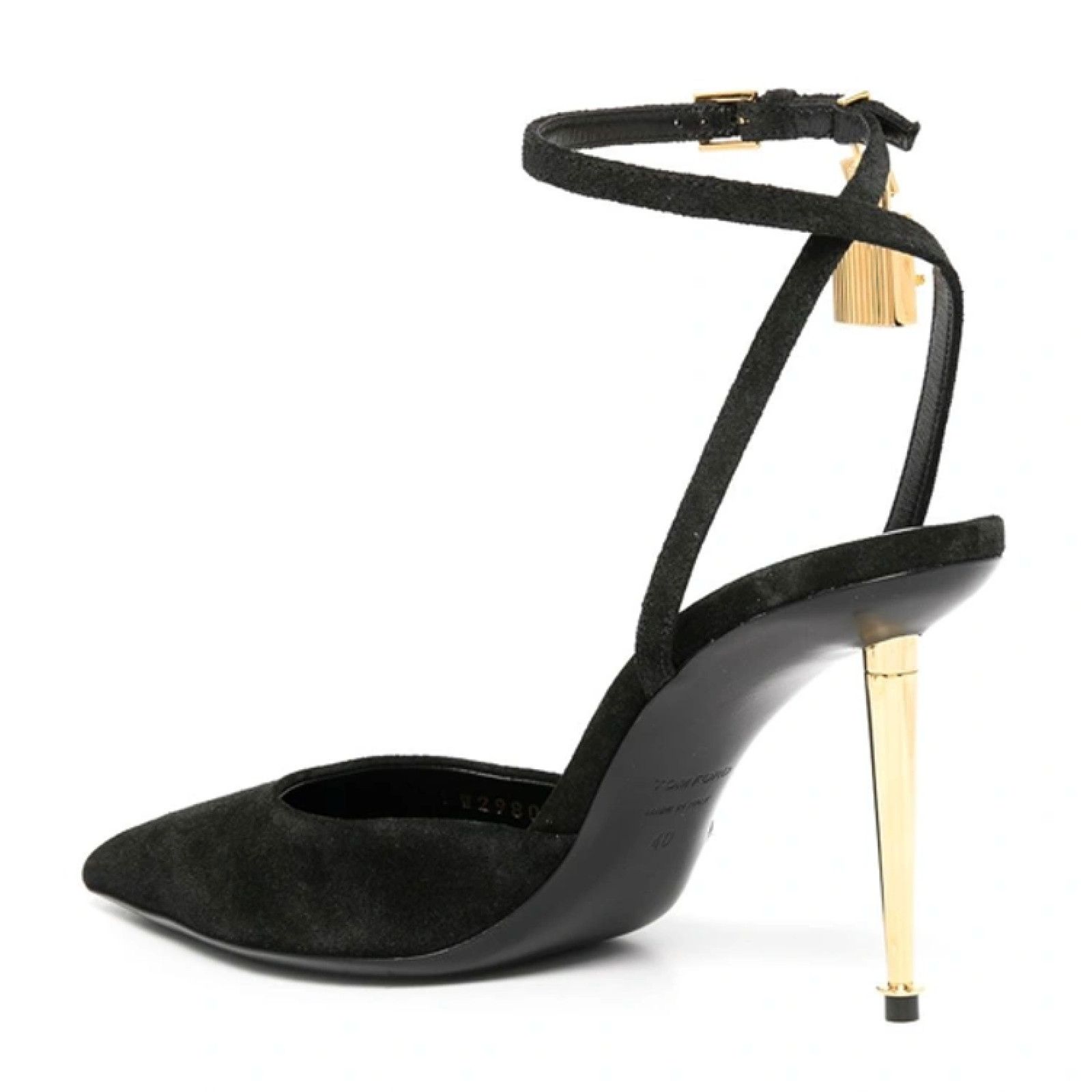 Tom Ford Padlock 85mm Slingback Ankle Strap Pointed Toe Heel Pump 37 Size US 7 / IT 37 - 9 Thumbnail