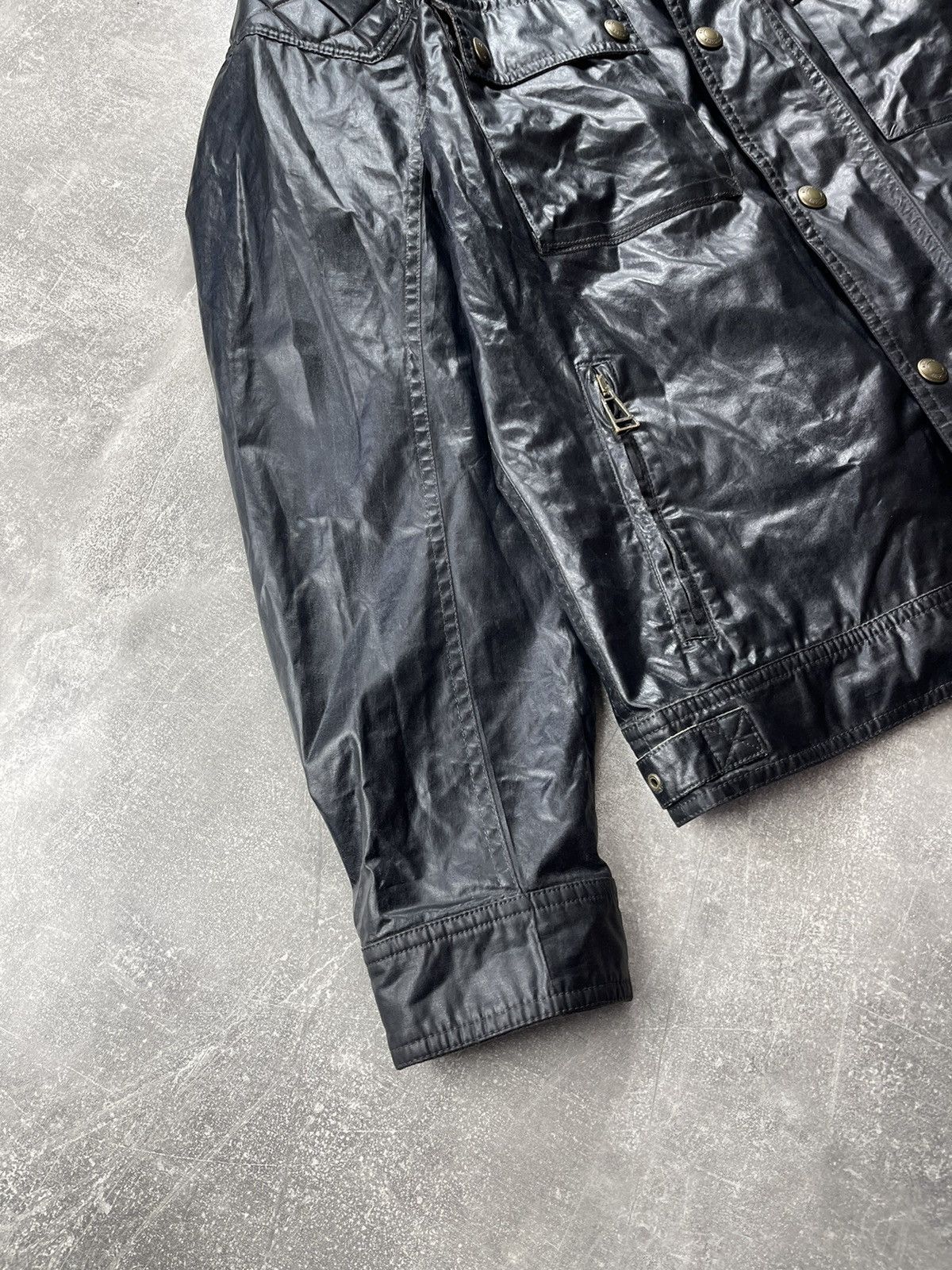 Belstaff Belstaff Waxed Cotton Quilted Biker Motorcycle Jacket Black Size US L / EU 52-54 / 3 - 5 Thumbnail