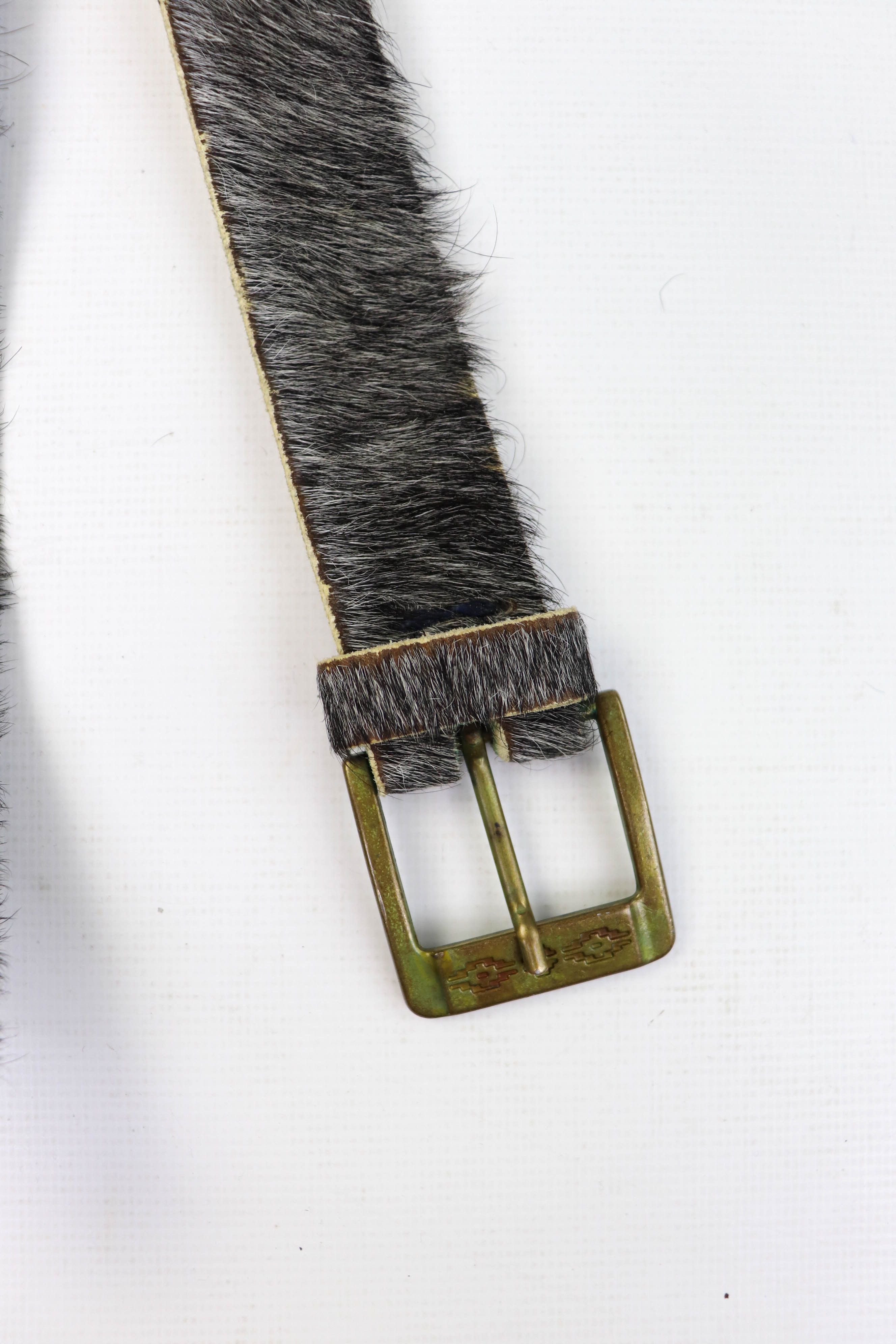 Vintage 90-00s Vintage Gray Fur Belt Size fits 28-32 max Size ONE SIZE - 5 Thumbnail