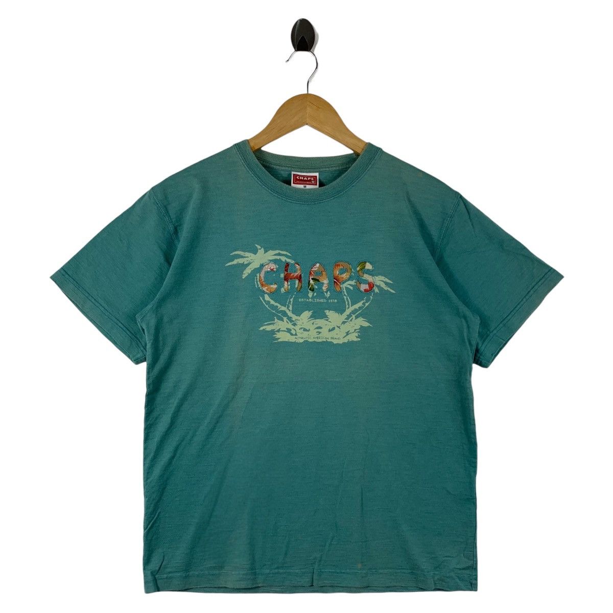 Vintage Chaps Denim Ralph Lauren Tropical Tree Graphic Tee