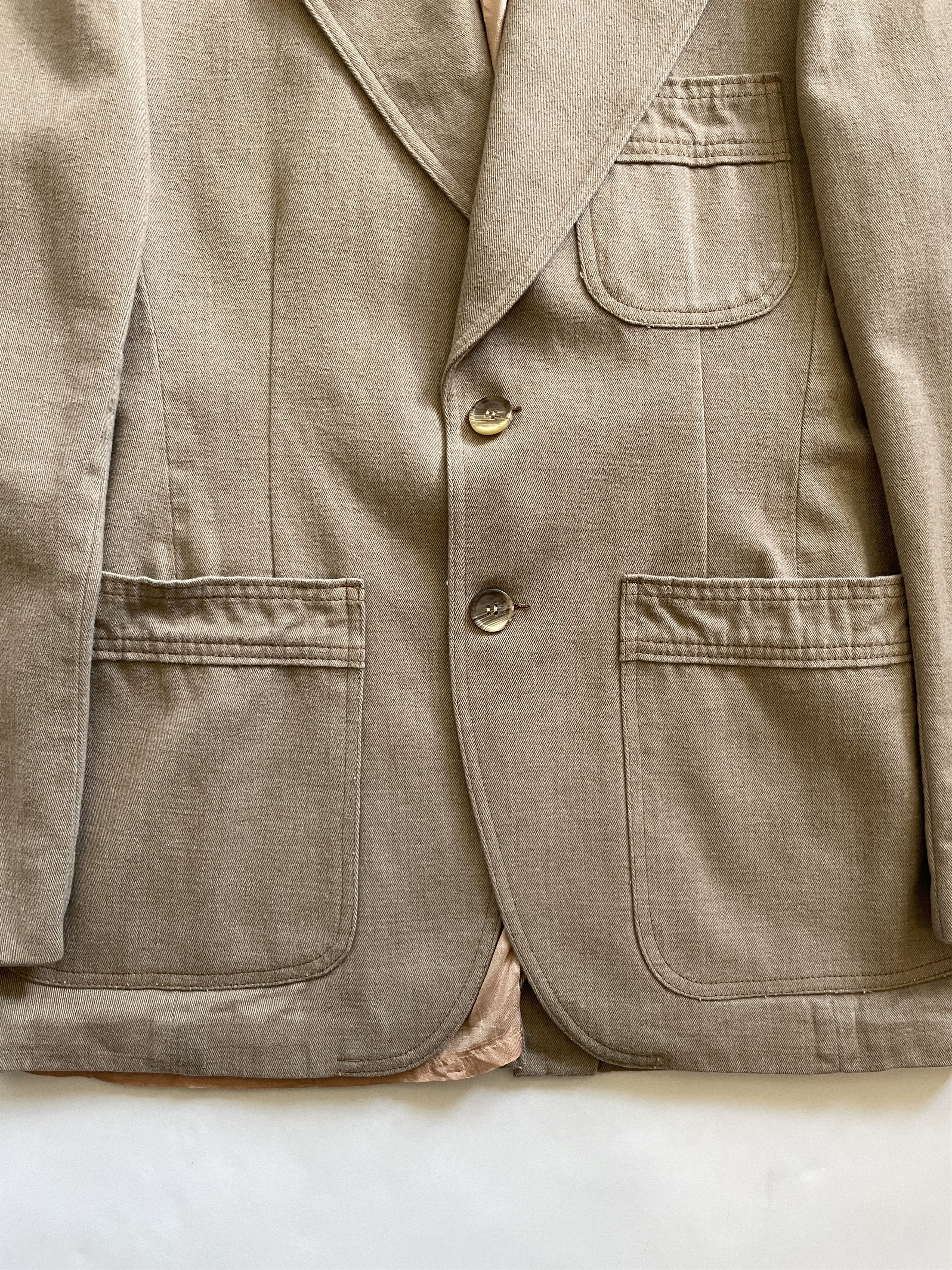 Vintage 1970s Chunky Collar Blazer Size 38R - 3 Thumbnail