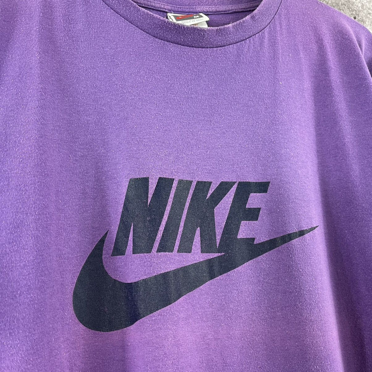 Nike × Vintage Vtg Nike 1990s Tee Spell Out Big Logo Y2K Purple Size M Size US M / EU 48-50 / 2 - 6 Thumbnail