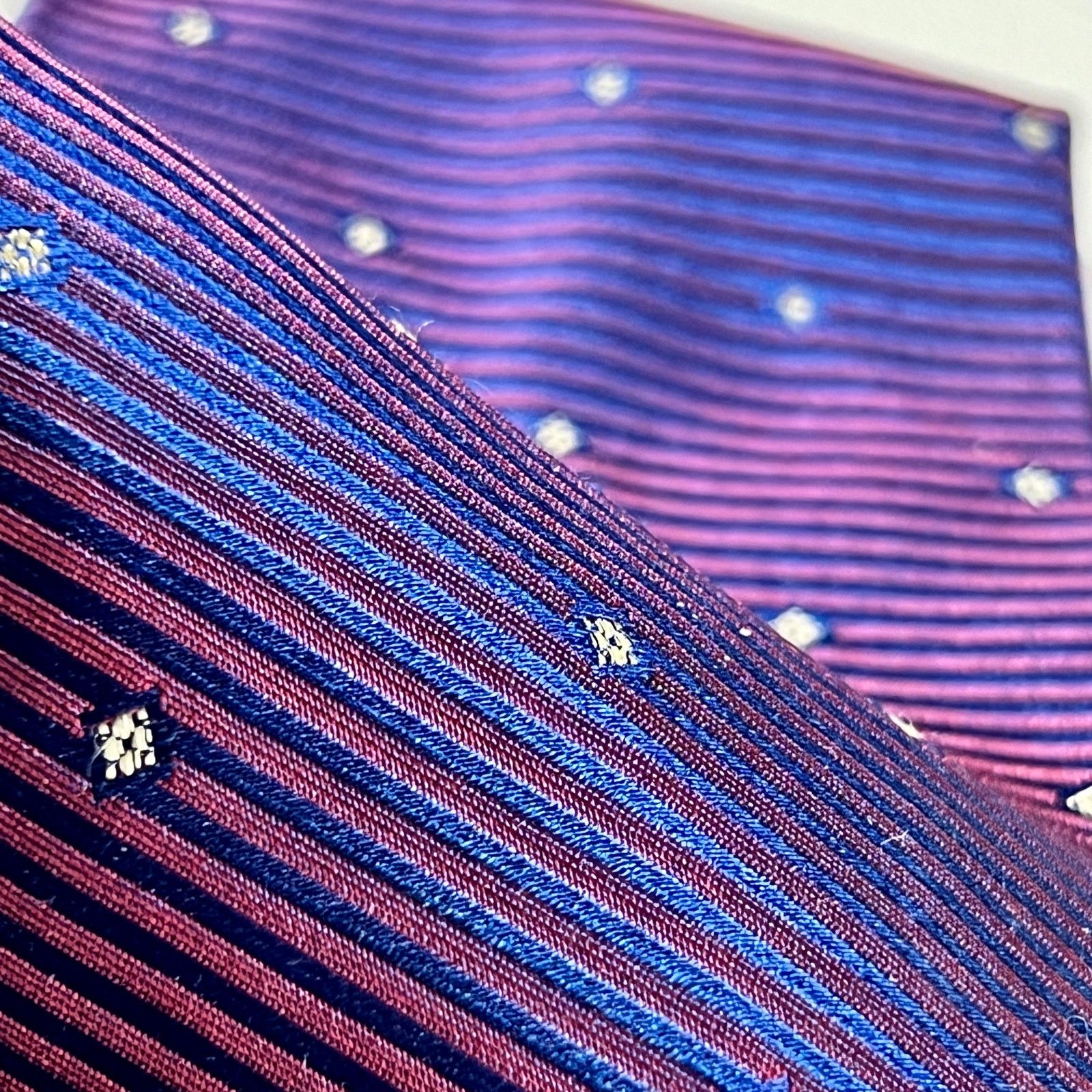 Valentino Valentino Cravatte Tie Made In Italy Red Blue Silk Necktie Size ONE SIZE - 5 Thumbnail