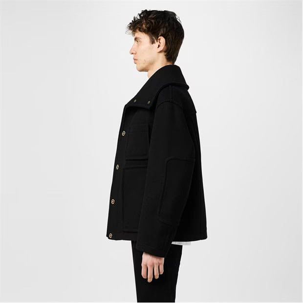 Versace o1g2r1mq0824 Button Collar Blouson Jackets in Black Size US XL / EU 56 / 4 - 4 Thumbnail