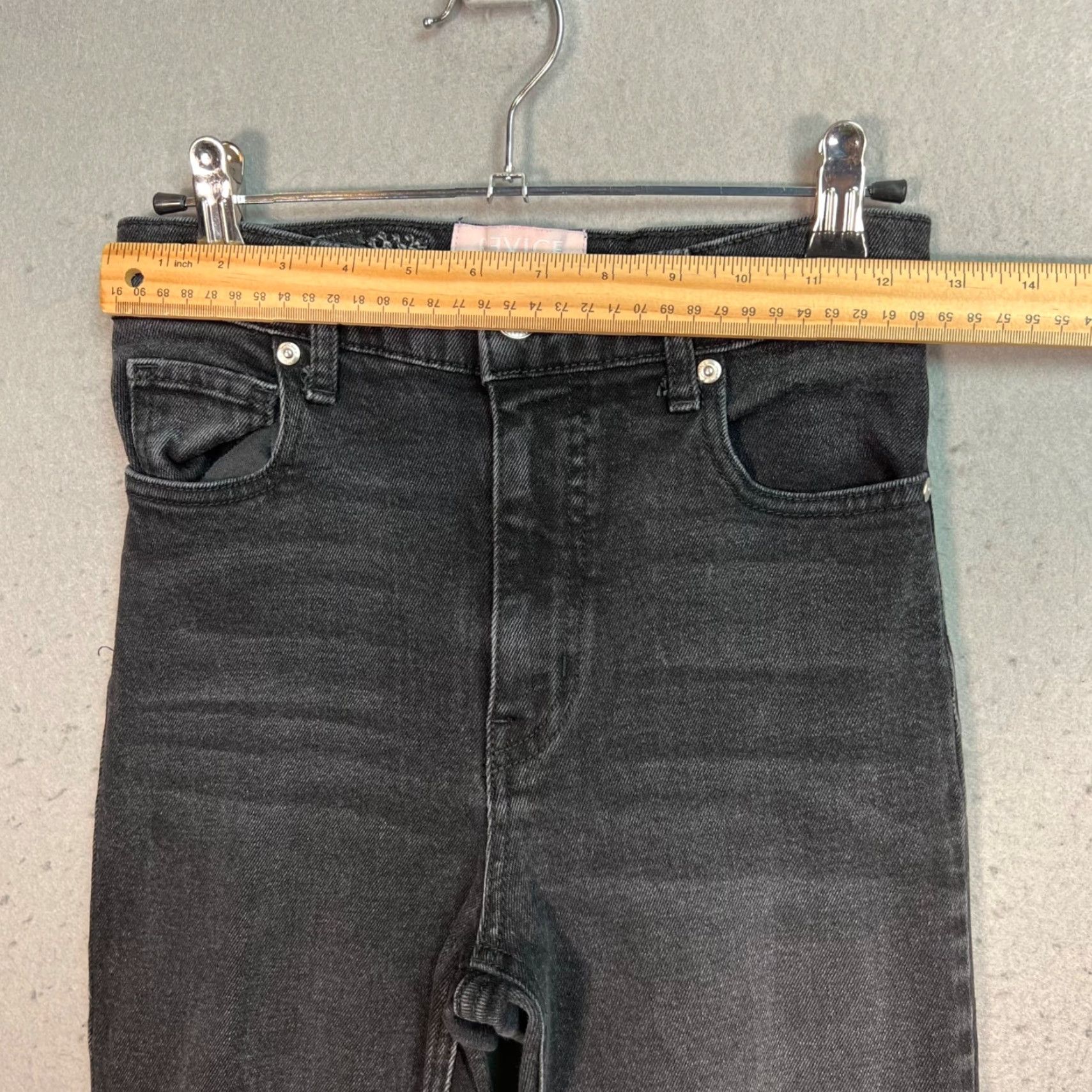 Vintage Revici Jeans Black Skinny High-Waisted Denim Size 26 Hem Design Womens Size 26" / US 2 / IT 38 - 5 Thumbnail