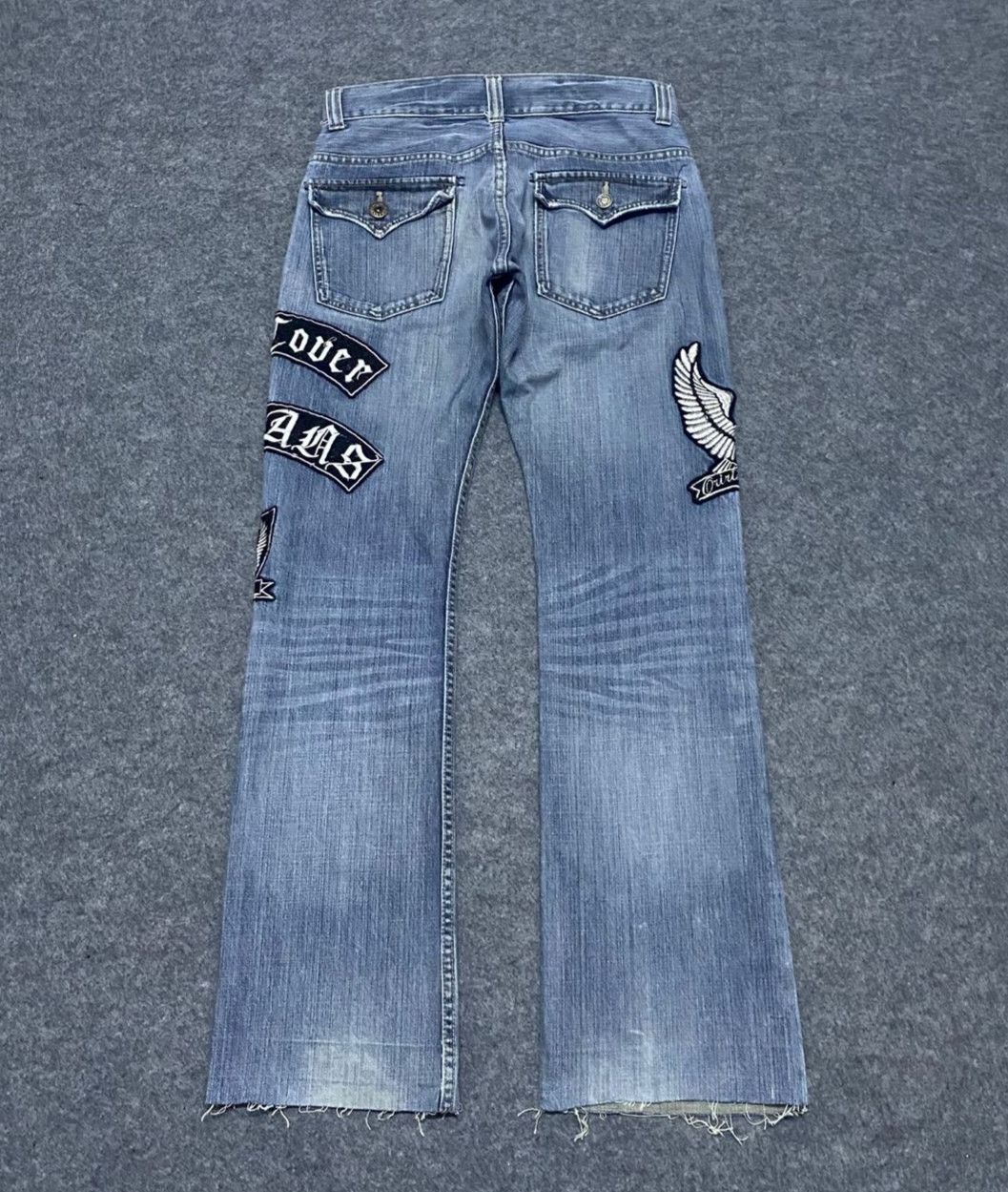 If Six Was Nine Origin Jeans Patchwork Japanese Brand Flare Denim Size US 30 / EU 46 - 2 Thumbnail