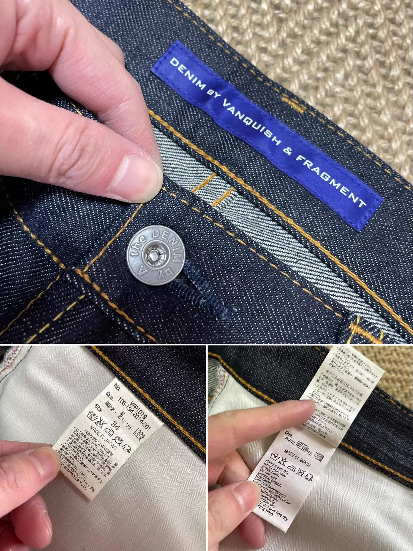 Vanquish VANQUISH x FRAGMENT Red Flash Raw Jeans W34 New Size US 34 / EU 50 - 9 Thumbnail