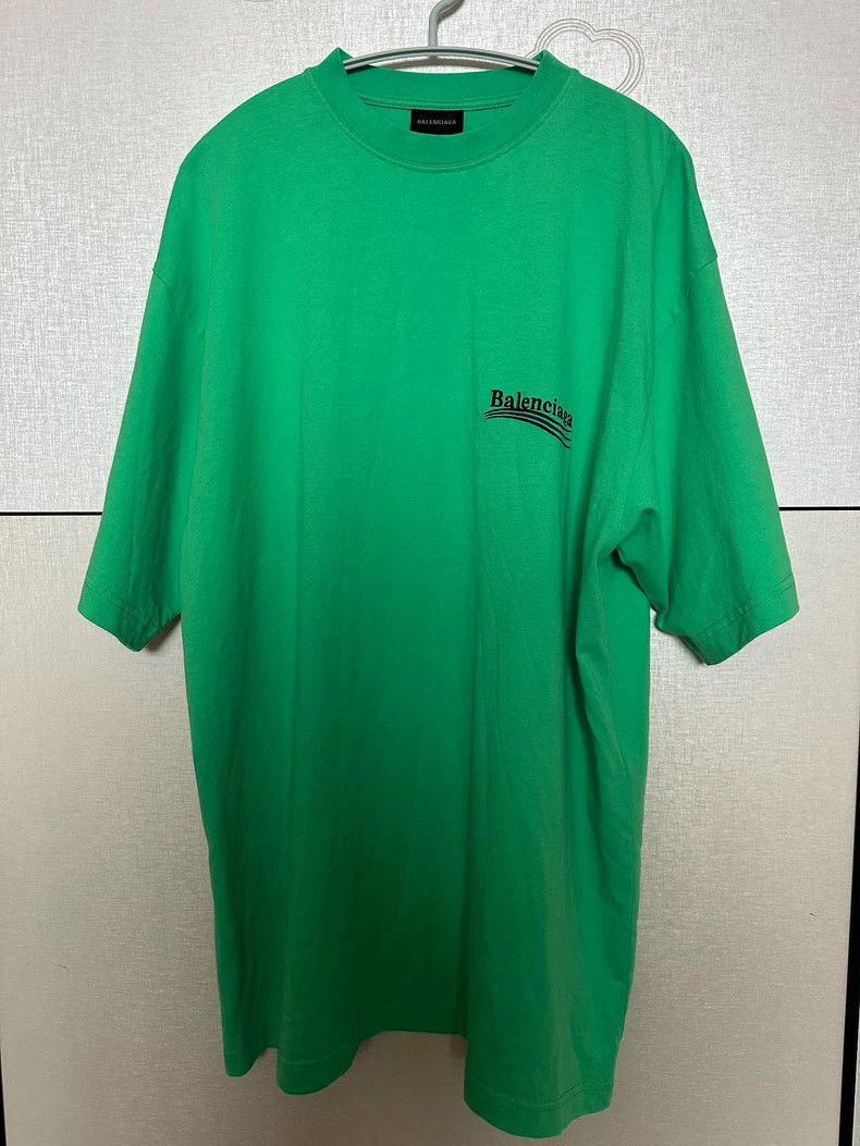 Balenciaga Balenciaga Green Wave Short Sleeve T-Shirt Size US XS / EU 42 / 0 - 3 Thumbnail