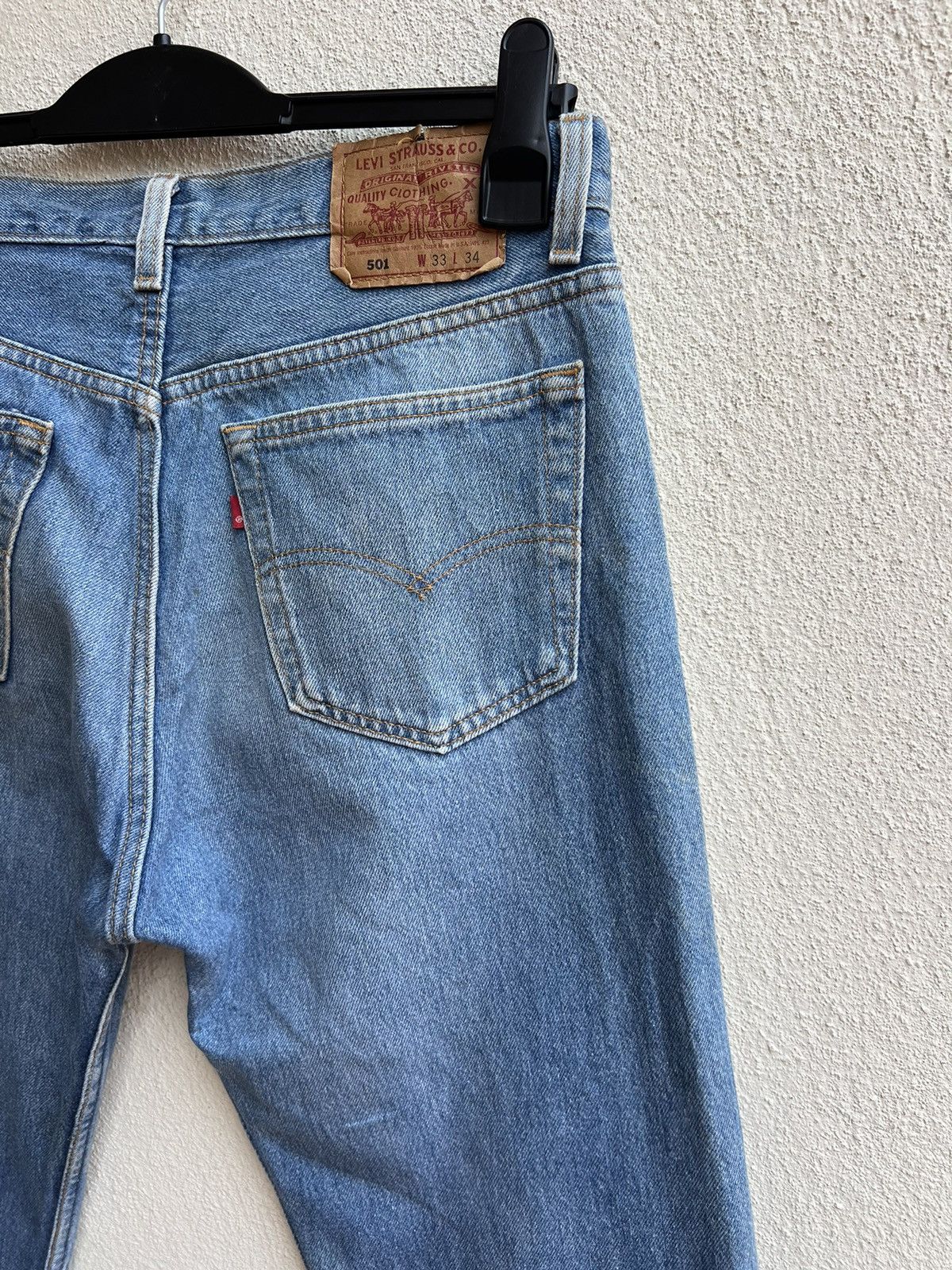 Levi's Vintage 1994 Levi’s 501 Sun Faded Denim Jeans Size US 32 / EU 48 - 15 Thumbnail